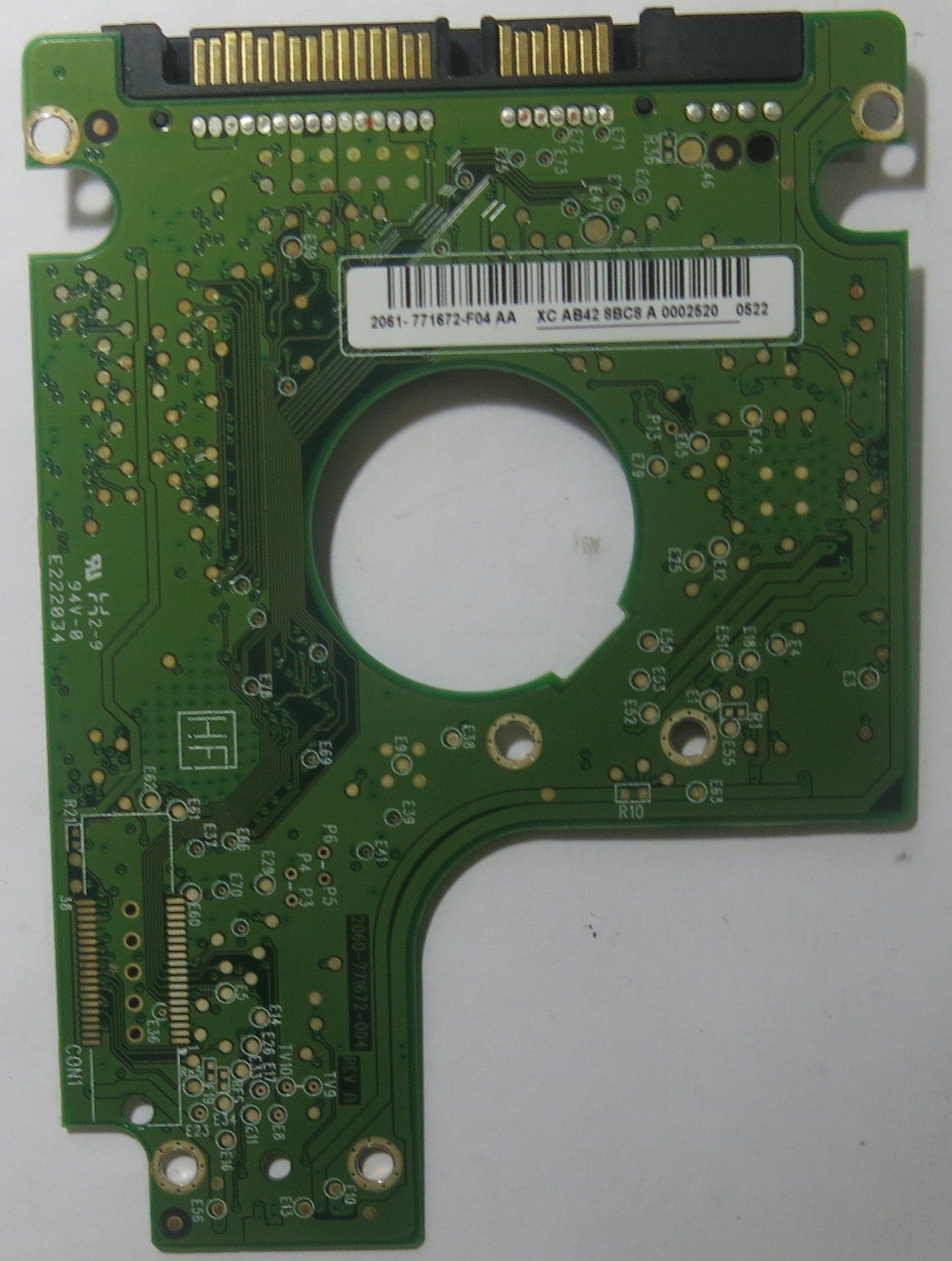 WESTERN DIGITAL WD2500BEVT-22A23T0 2060-771672-004 REV A PCB