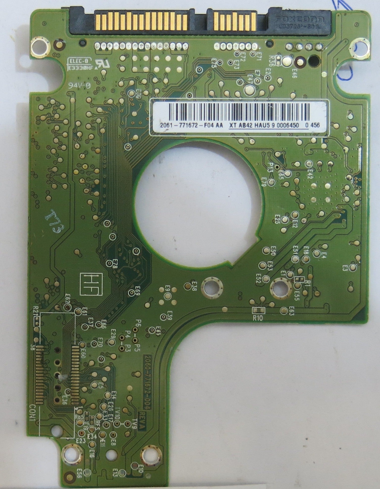 WESTERN DIGITAL WD2500BEVT-22A23T0  2060-771672-004 REV A PCB