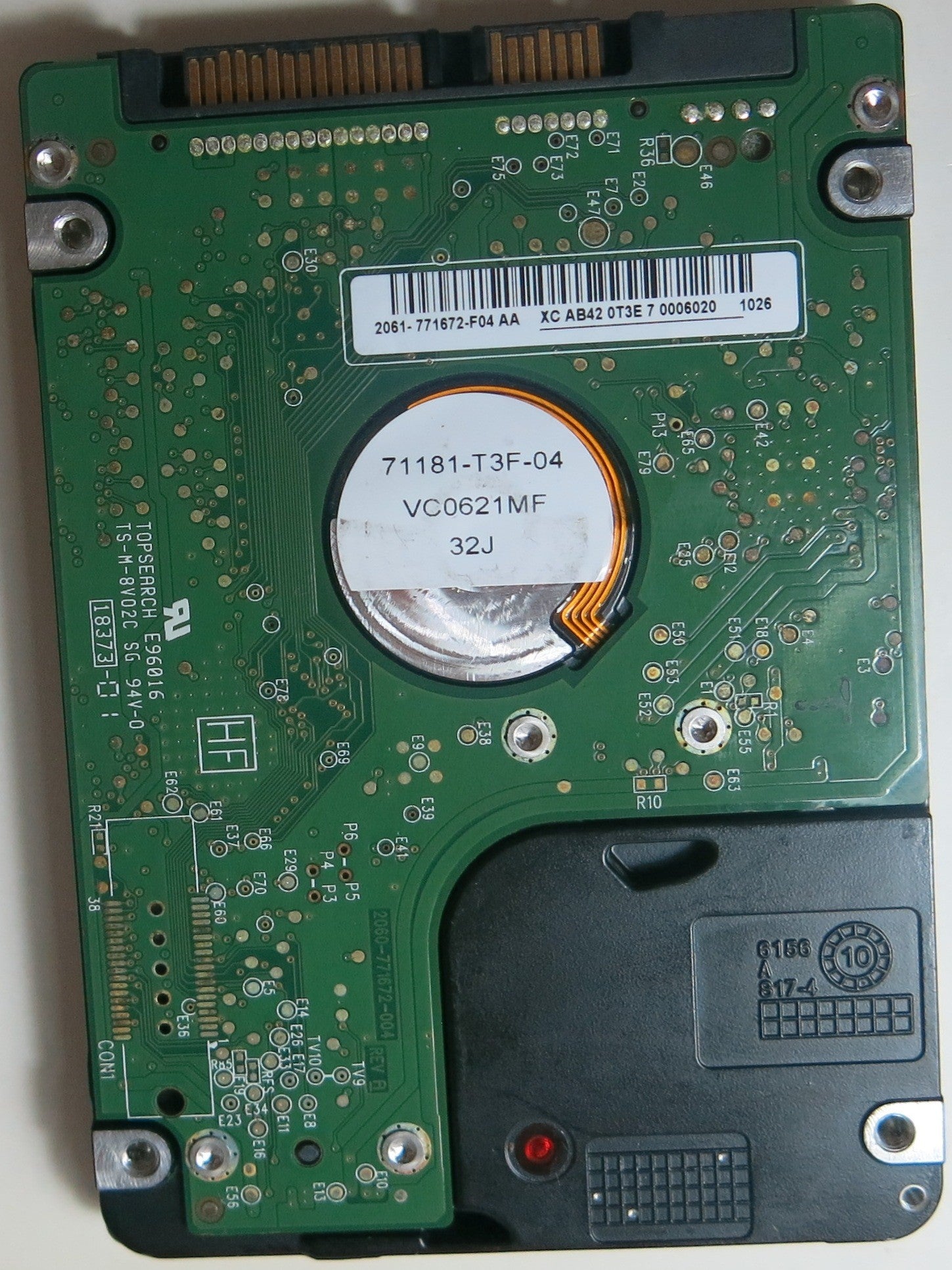 WESTERN DIGITAL WD2500BEVT-22A23T0 DCM HHMTJHNB 250GB