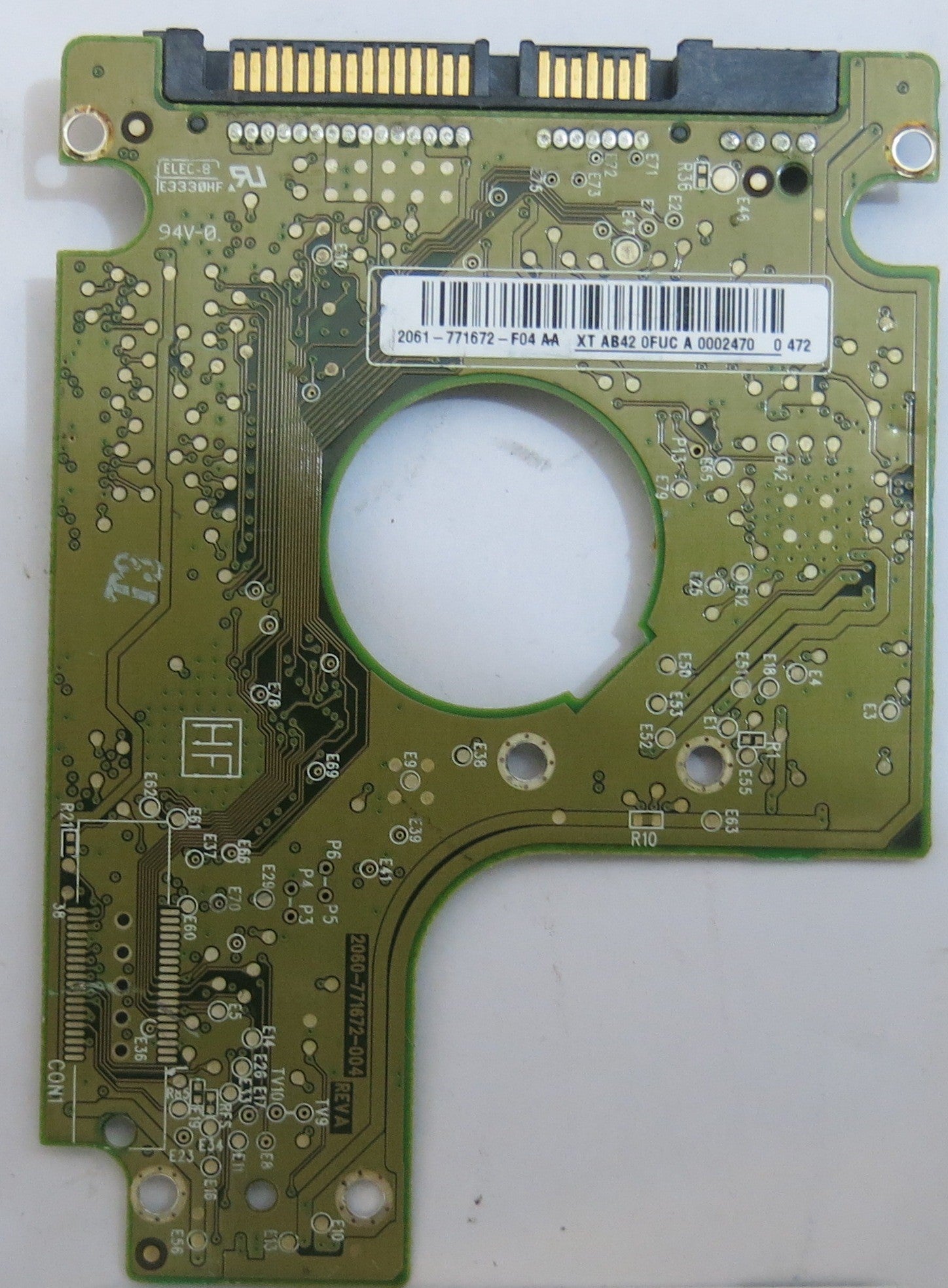 WESTERN DIGITAL WD2500BEVT-22A23TO 2060-771672-004 REV A PCB