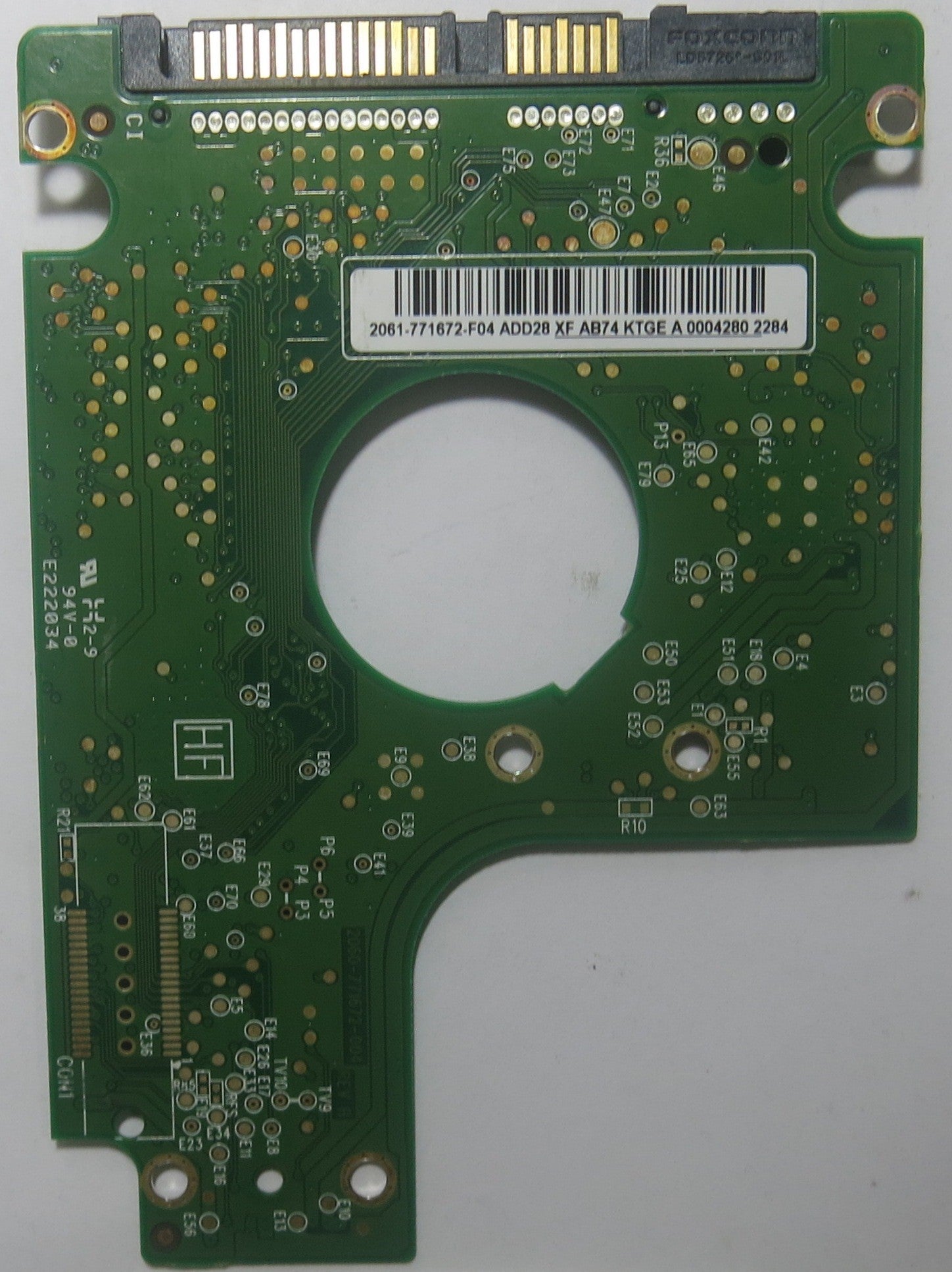 WESTERN DIGITAL WD2500BEVT-75A23T0 2060-771672-004 REV A PCB