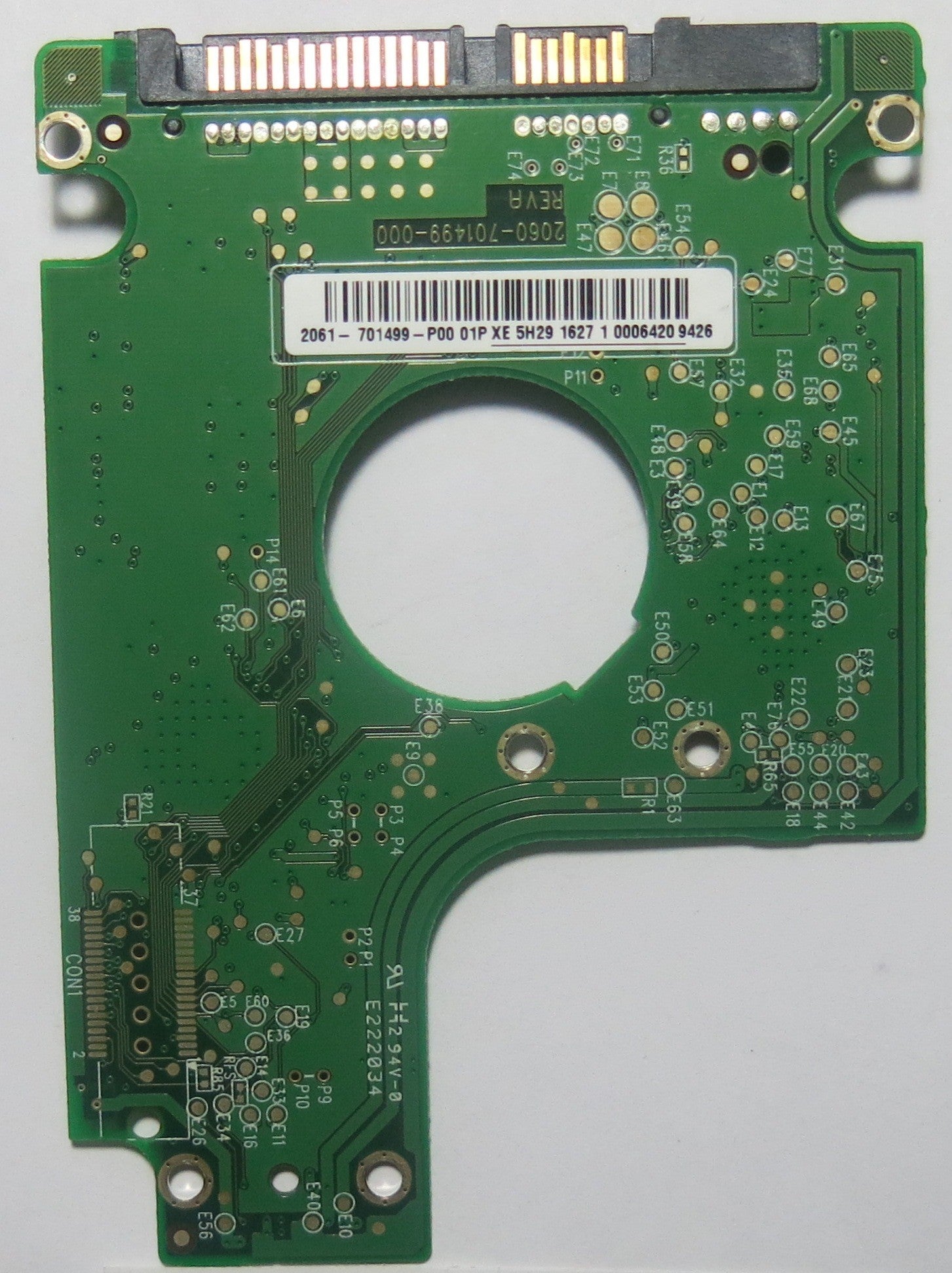 WESTERN DIGITAL WD2500BEVT-75ZCT2 2060-701499-000 REV A PCB