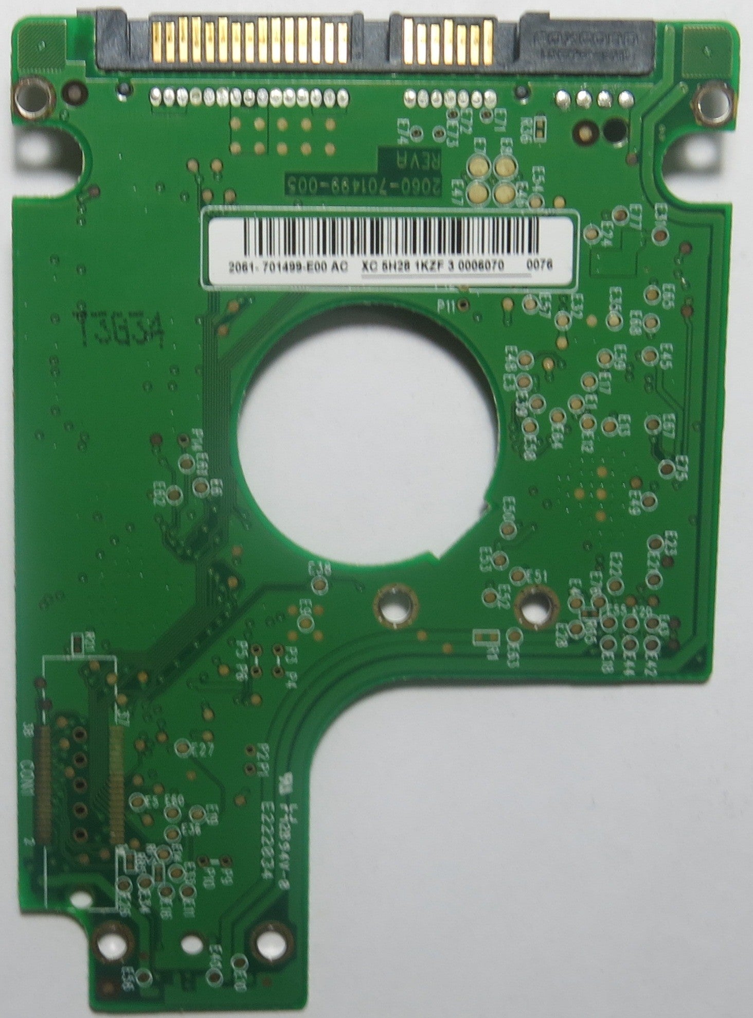 WESTERN DIGITAL WD2500BEVT-75ZCT2 2060-701499-005 REV A PCB