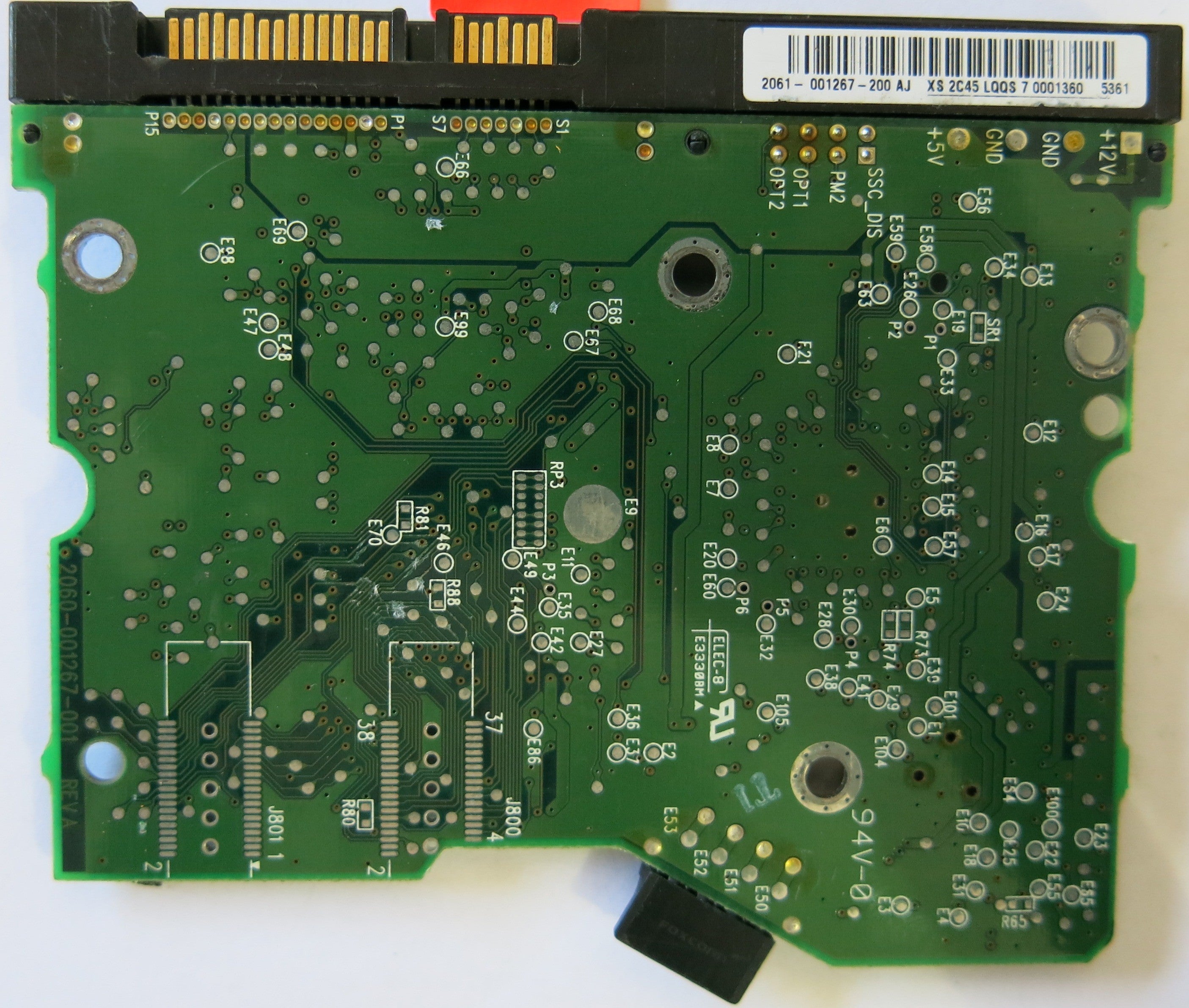 WESTERN DIGITAL WD2500JD-57HBB1 PCB 2060-001267-001 REV A