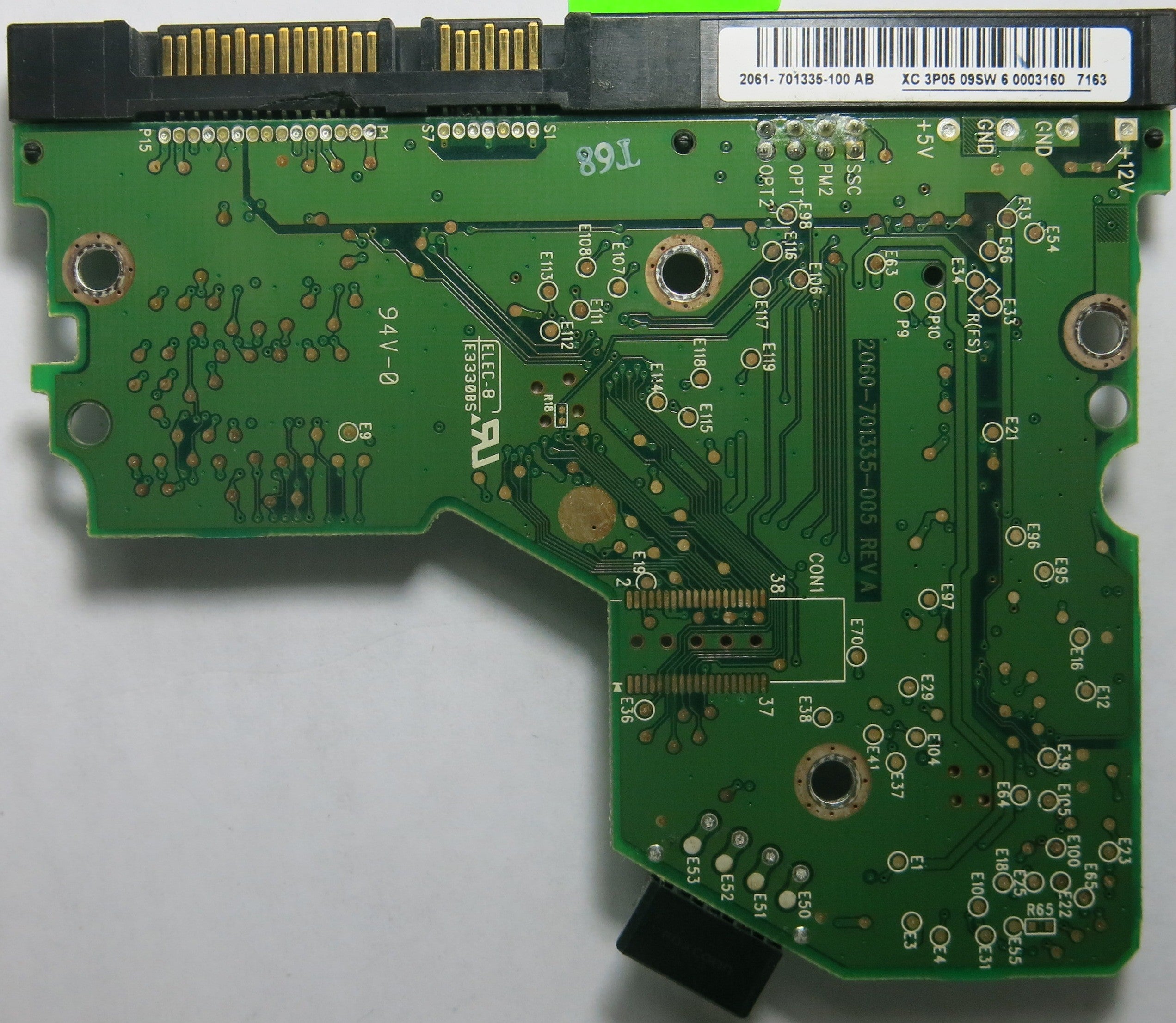 WESTERN DIGITAL WD2500JS-40TGBO 2060-701335-005 REV A PCB