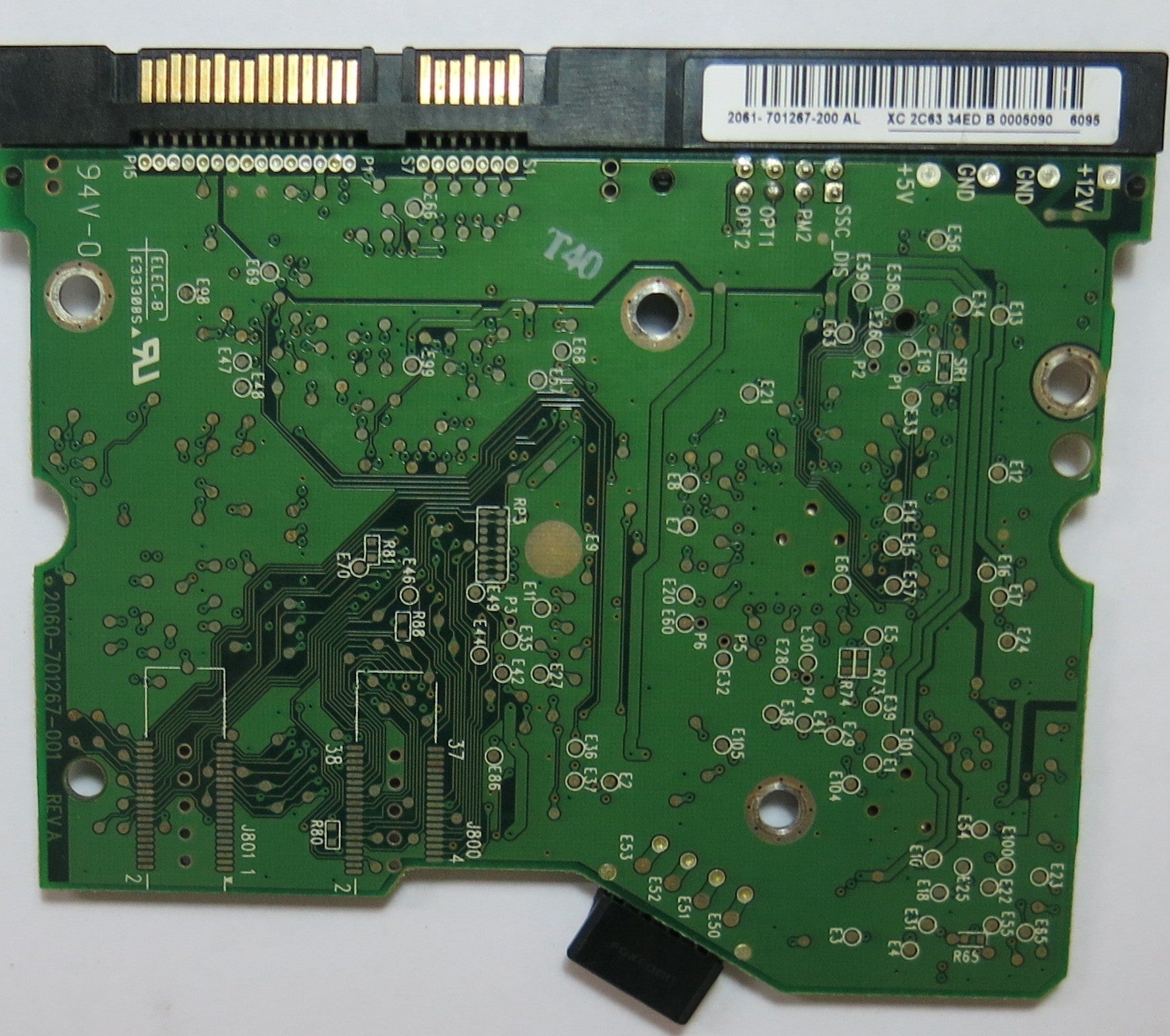 WESTERN DIGITAL WD2500SD'01KCC0, DCM 2060-701267-001,  PCB