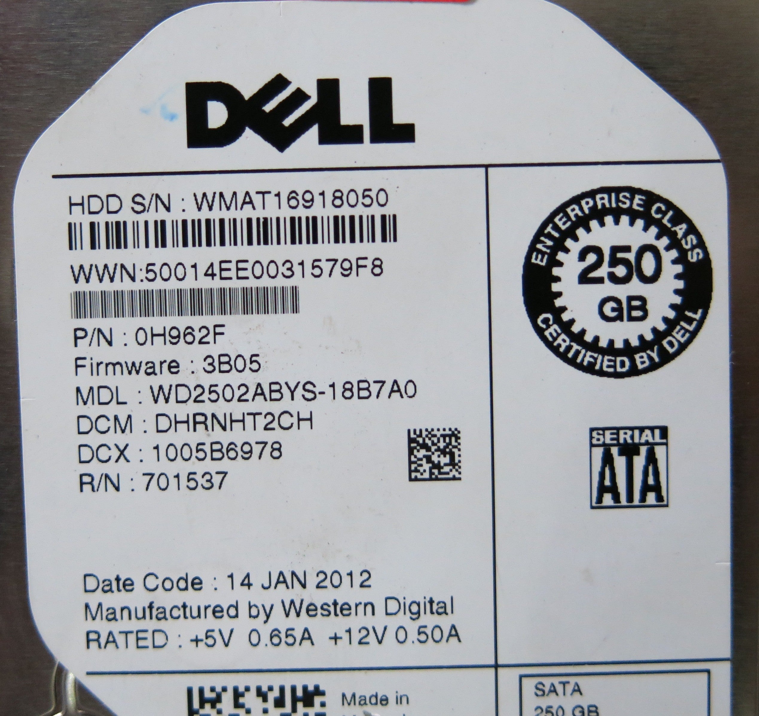 WESTERN DIGITAL WD2502ABYS-18B7A0 2060-701537-004 REV B PCB