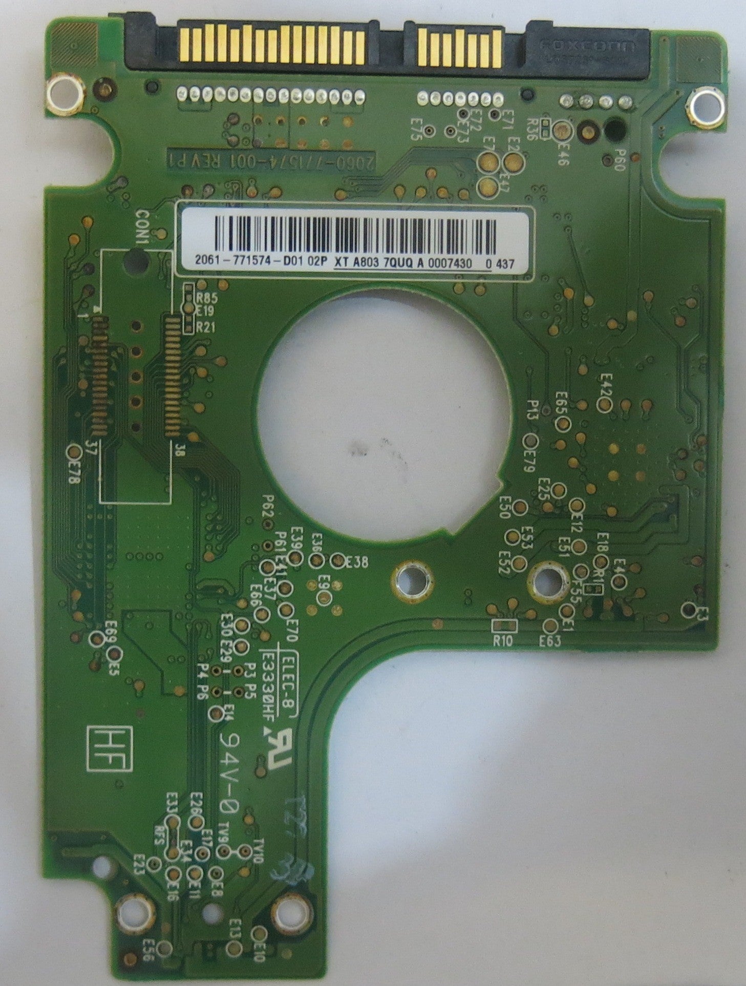 WESTERN DIGITAL WD3200BEKT-60V5T1 2060-771574-001 REV P1 PCB