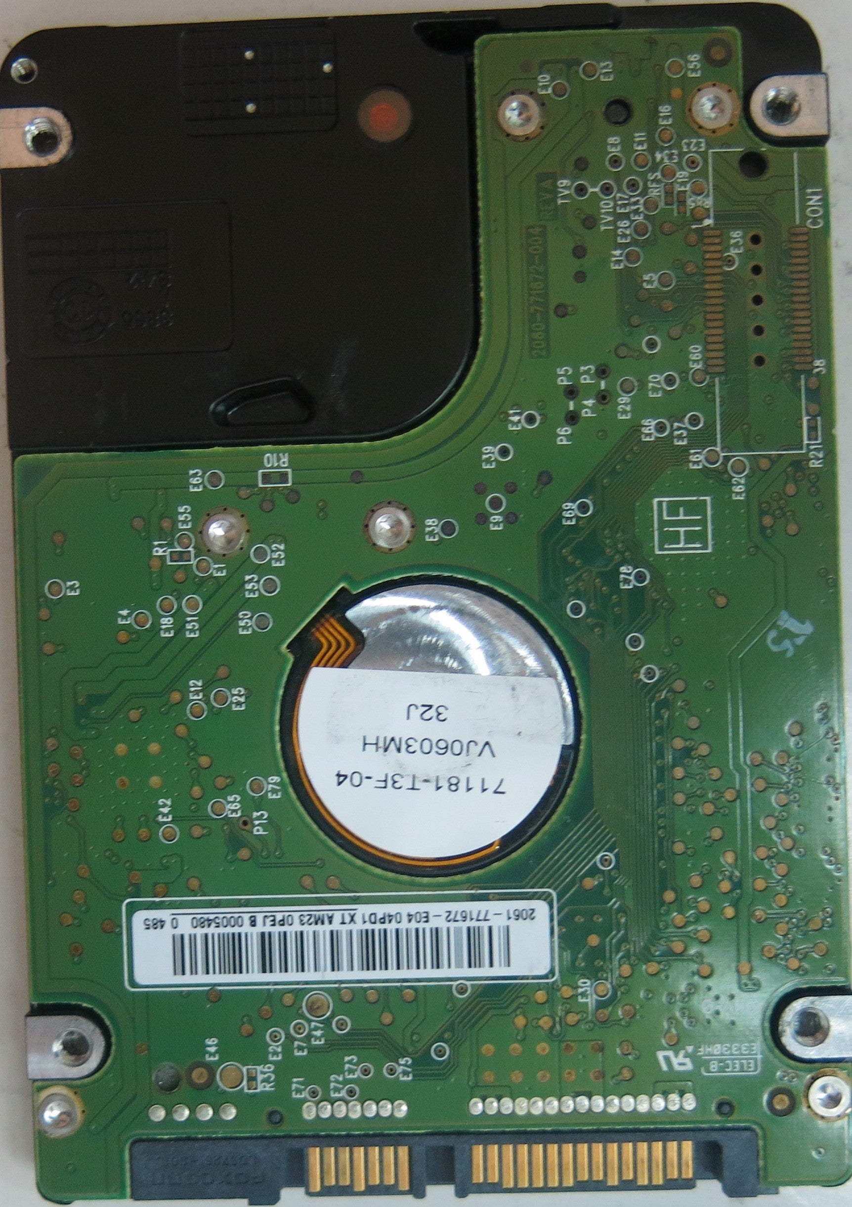 WD3200BPVT-22ZEST0, PCB: 2060-771872-004 REV A, SERIAL NUMBER: WXP1A5010410, 320GB,
