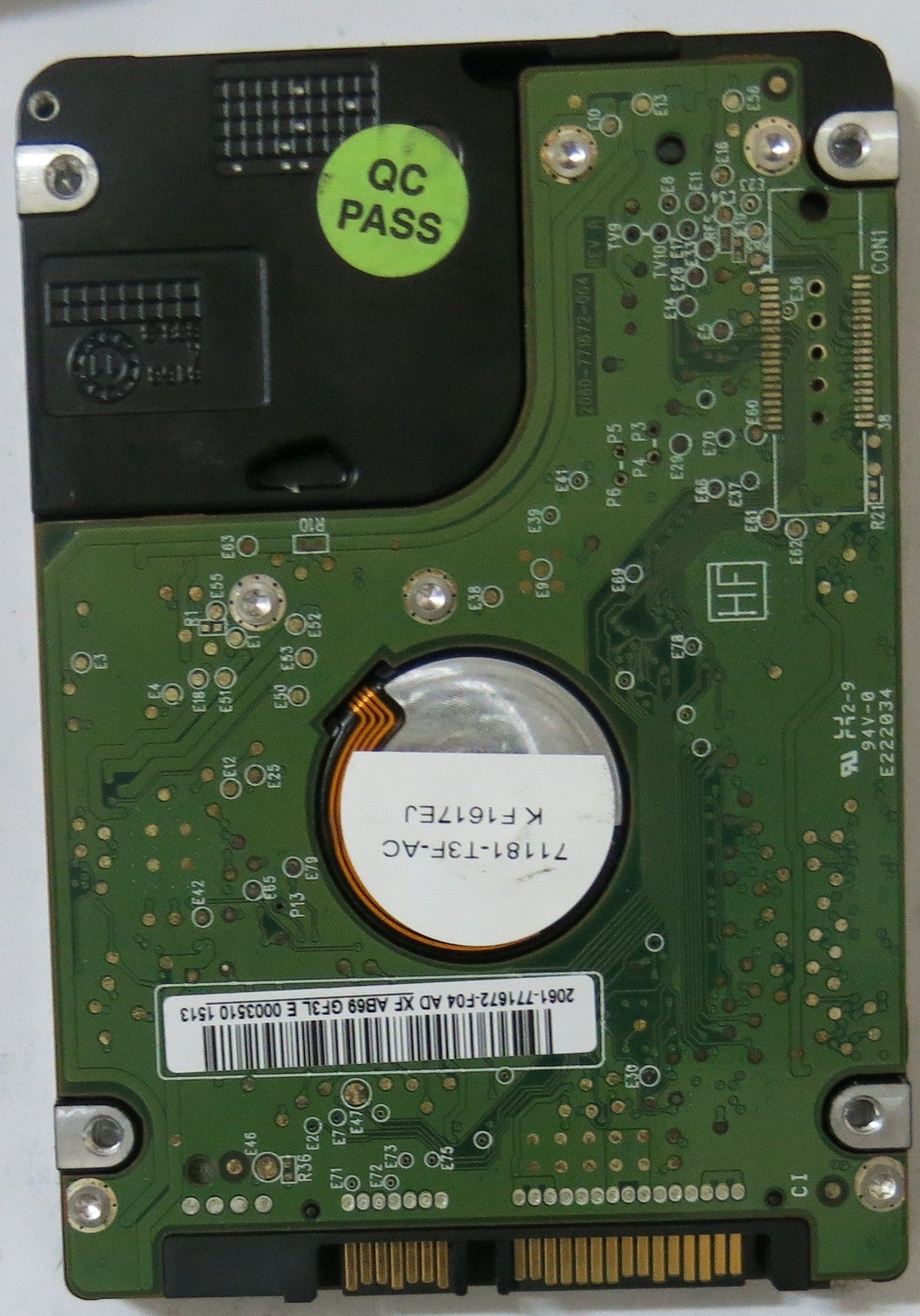 WD3200BVVT-63A26Y0 , PCB: 2060-771672-004 REV A, SERIAL NUMBER: WX91A6198739, FW:HHCTJAKB, 320-GB