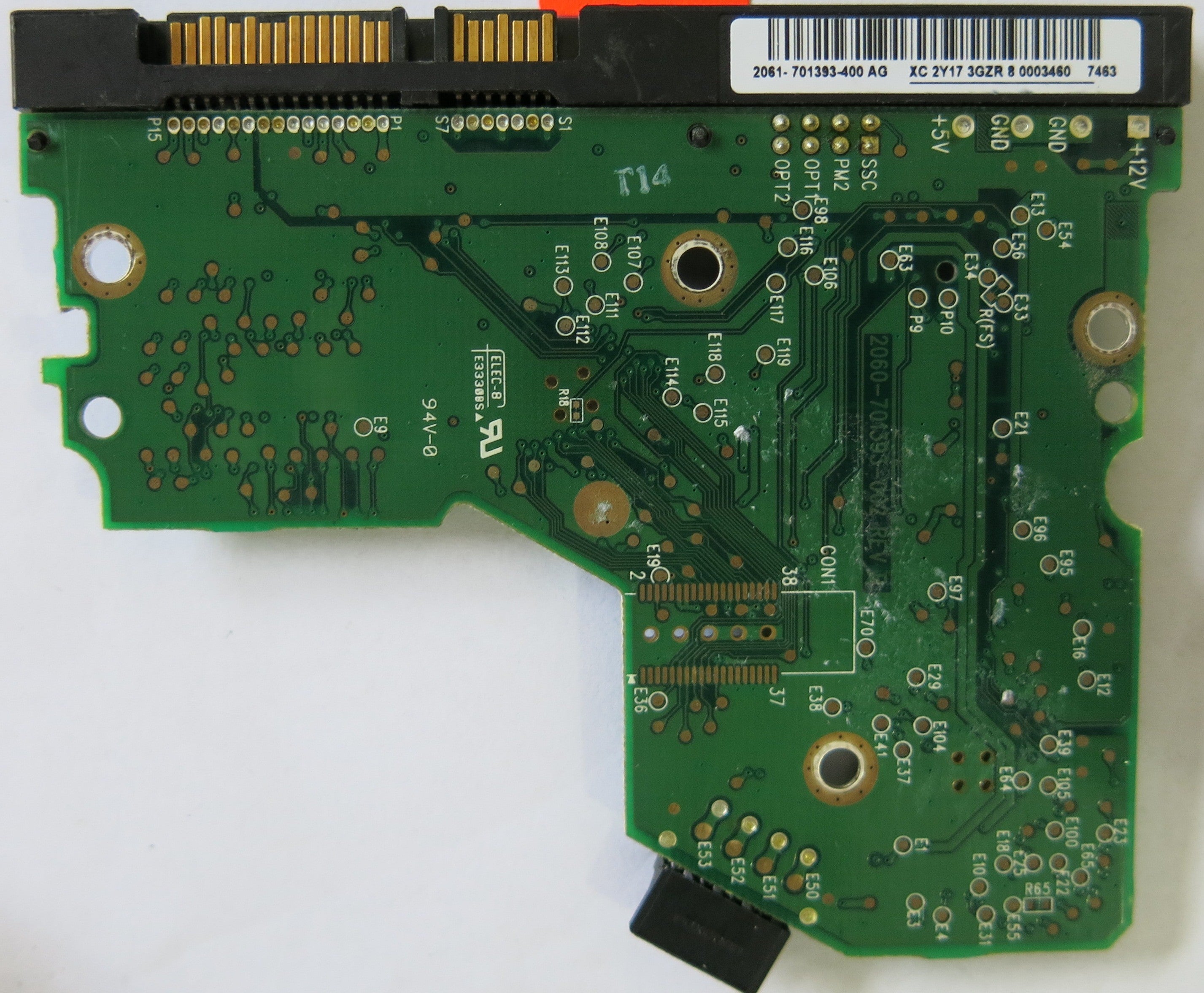 WESTERN DIGITAL WD3200JS-63PDB1 2060-701393-002 REV B PCB