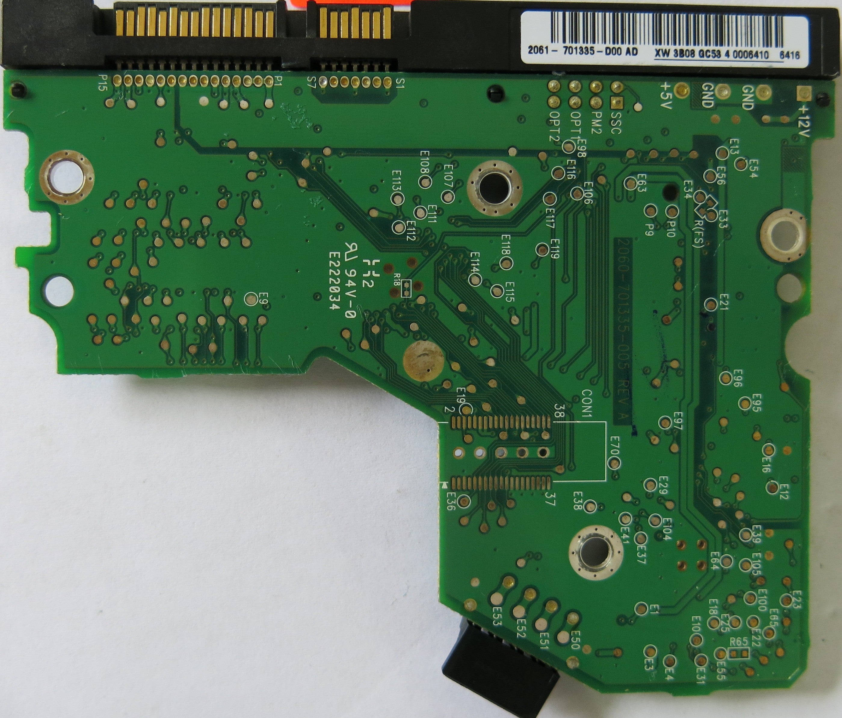 WESTERN DIGITAL WD4008D-75MRA2 2060-701335-005 REV A PCB