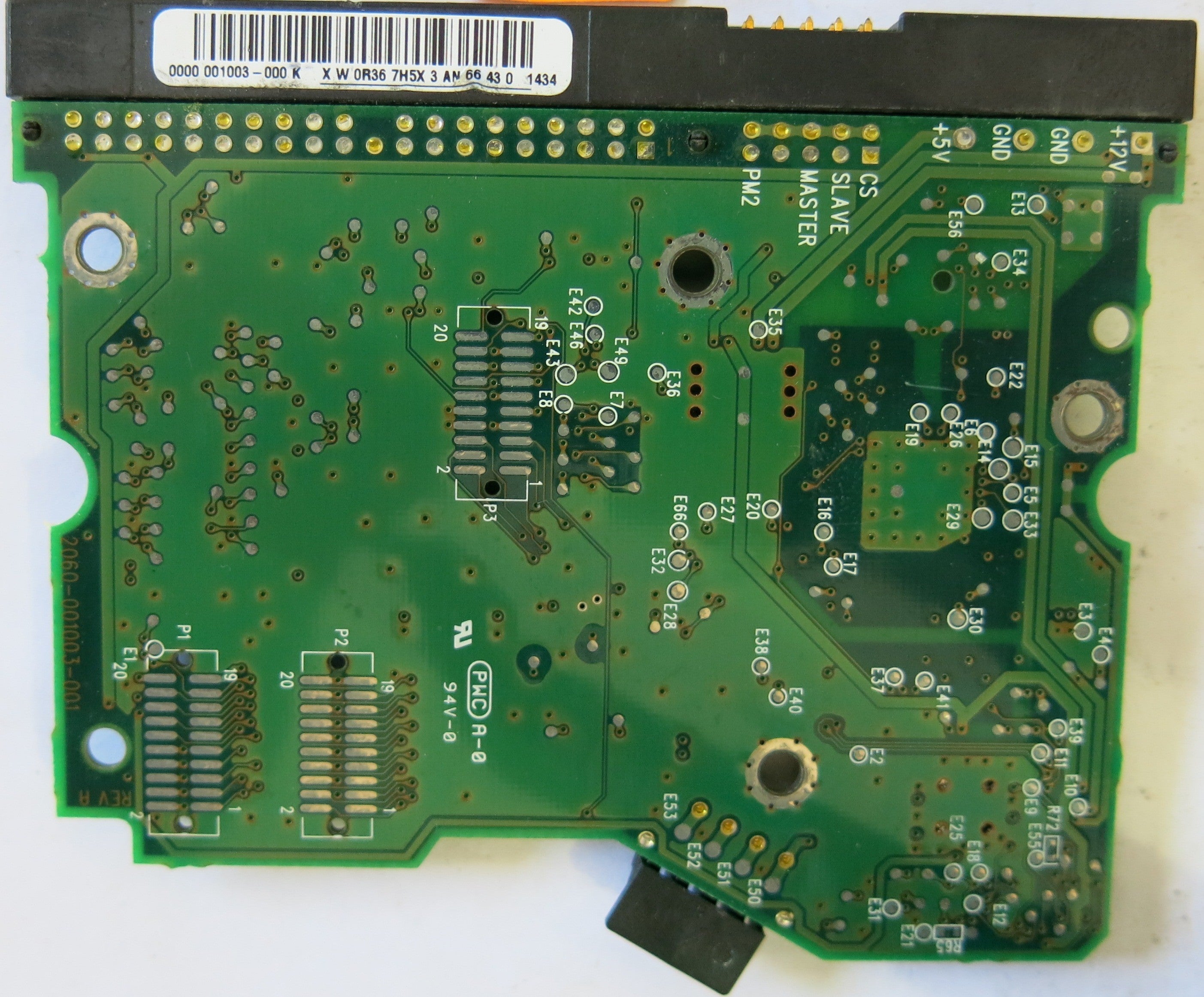 WESTERN DIGITAL WD400BB-00AUA1 2060-001003-001 REV A PCB