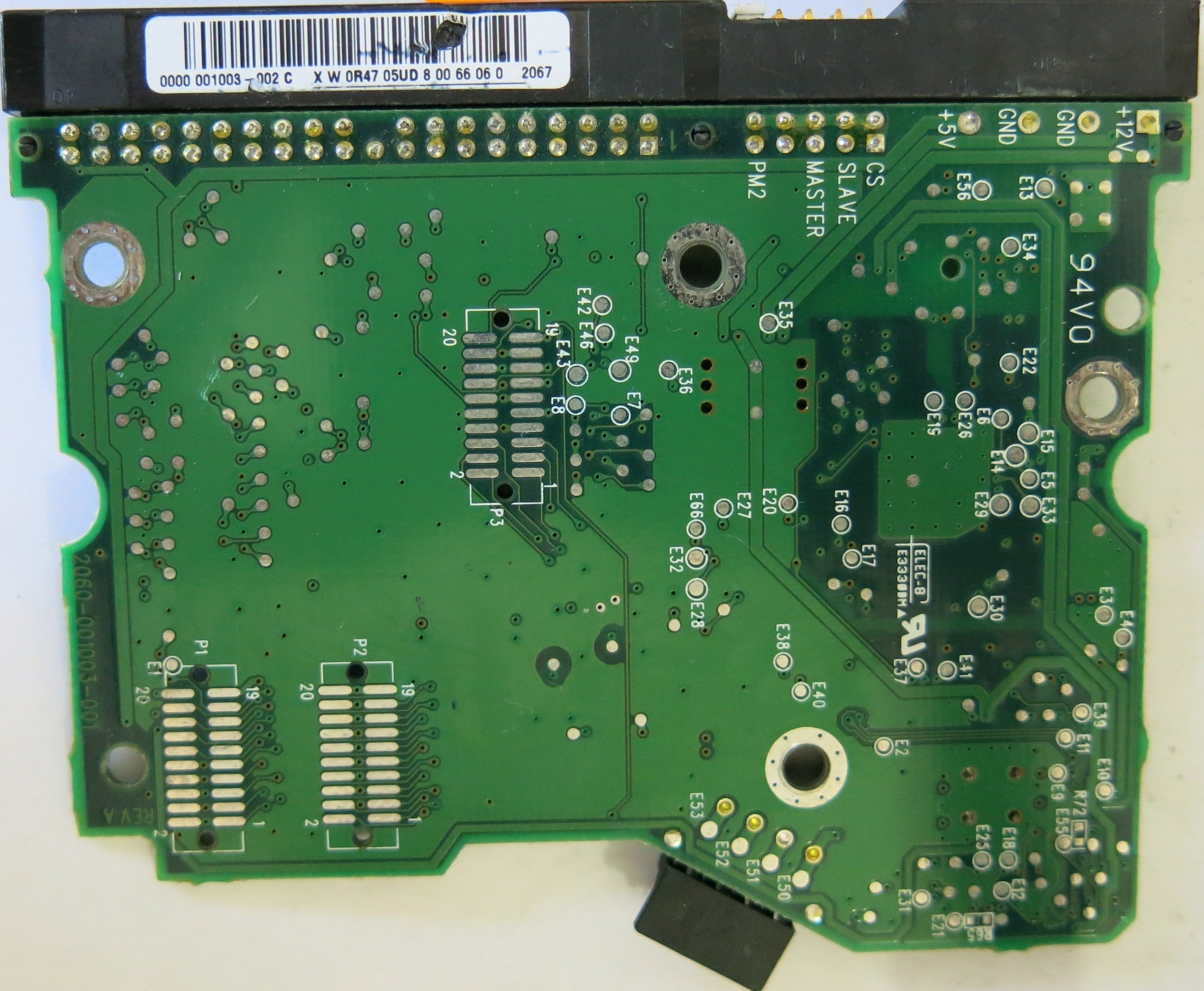 WESTERN DIGITAL WD400BB-53AUA1 2060-001003-001 REV A PCB