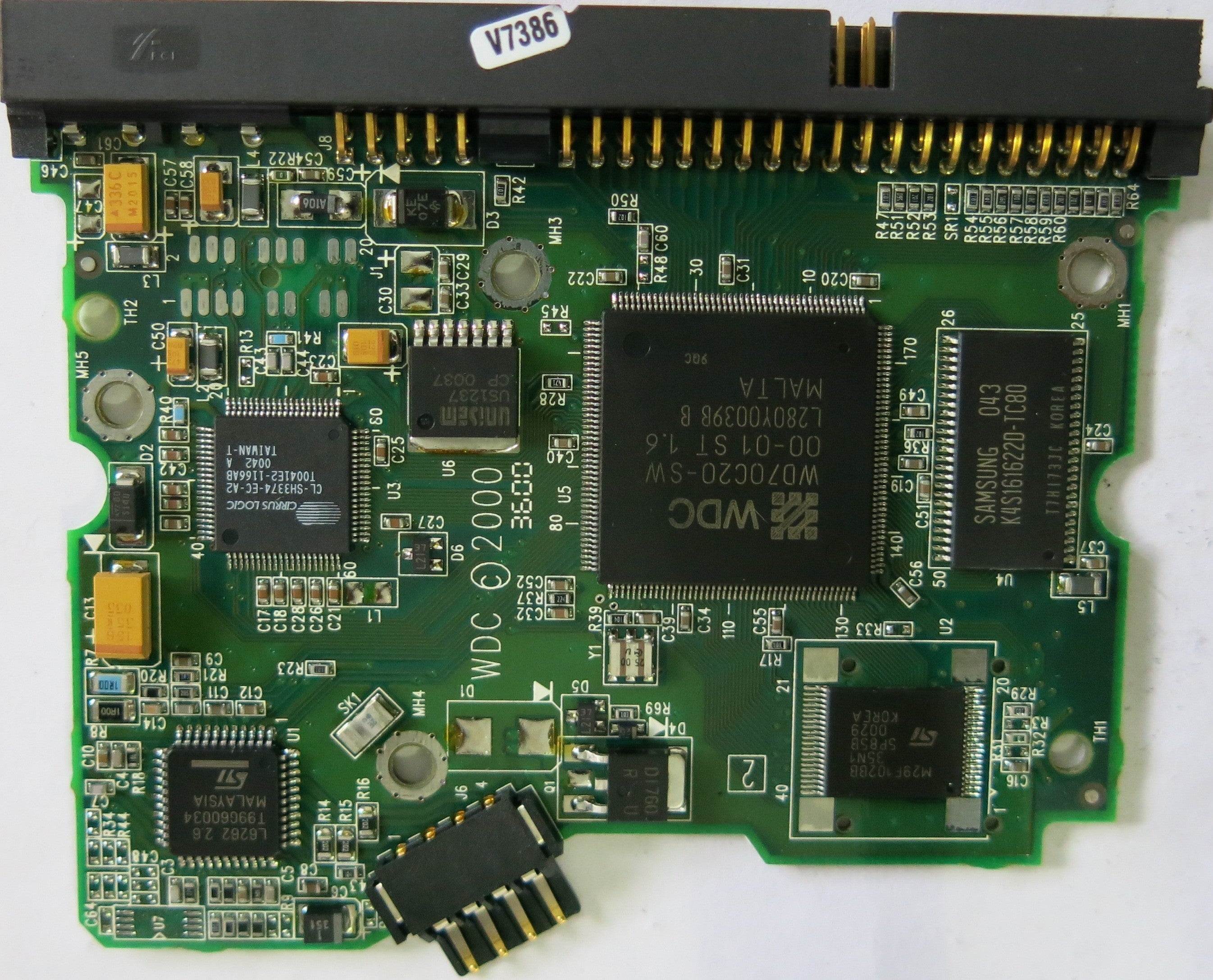 WESTERN DIGITAL WD400BB53AUA1 2060-001003-001 REV A PCB