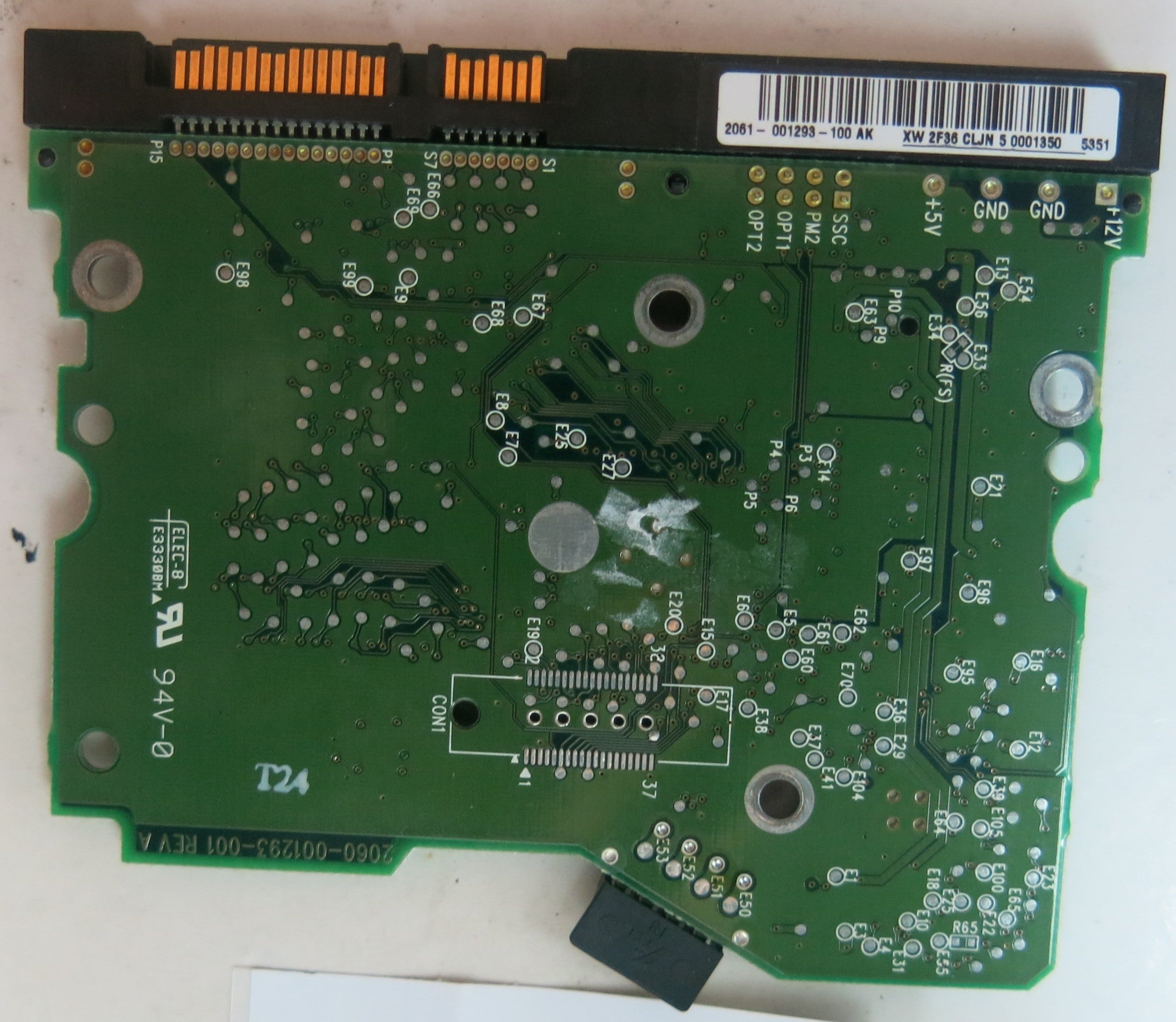 WESTERN DIGITAL WD400BD-75JMC0, DCM HSBHNTJCH, 2060-001293-001 REV A PCB