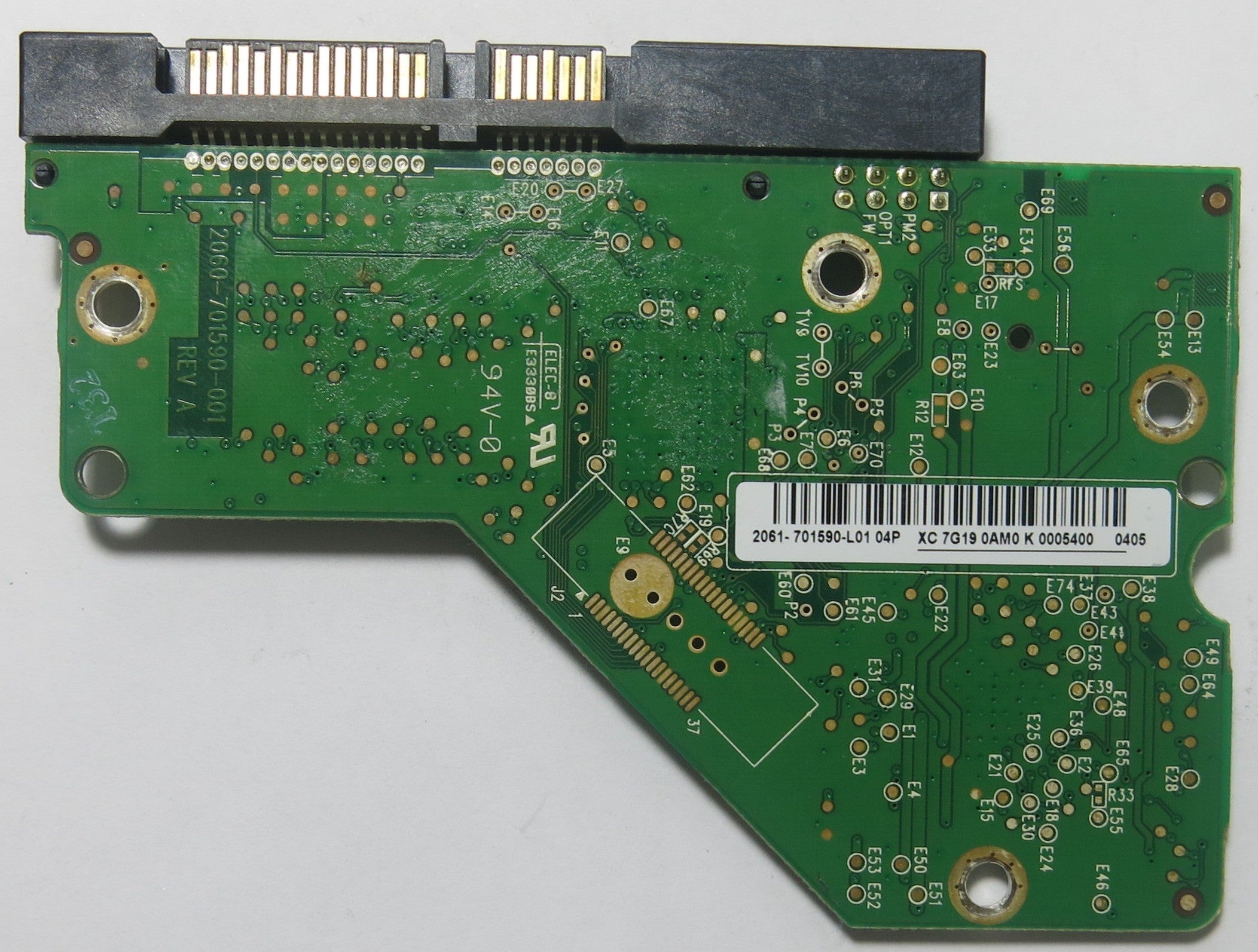 WESTERN DIGITAL WD5000AAKS-00A7B2 2060-701590-0 1 REV A PCB