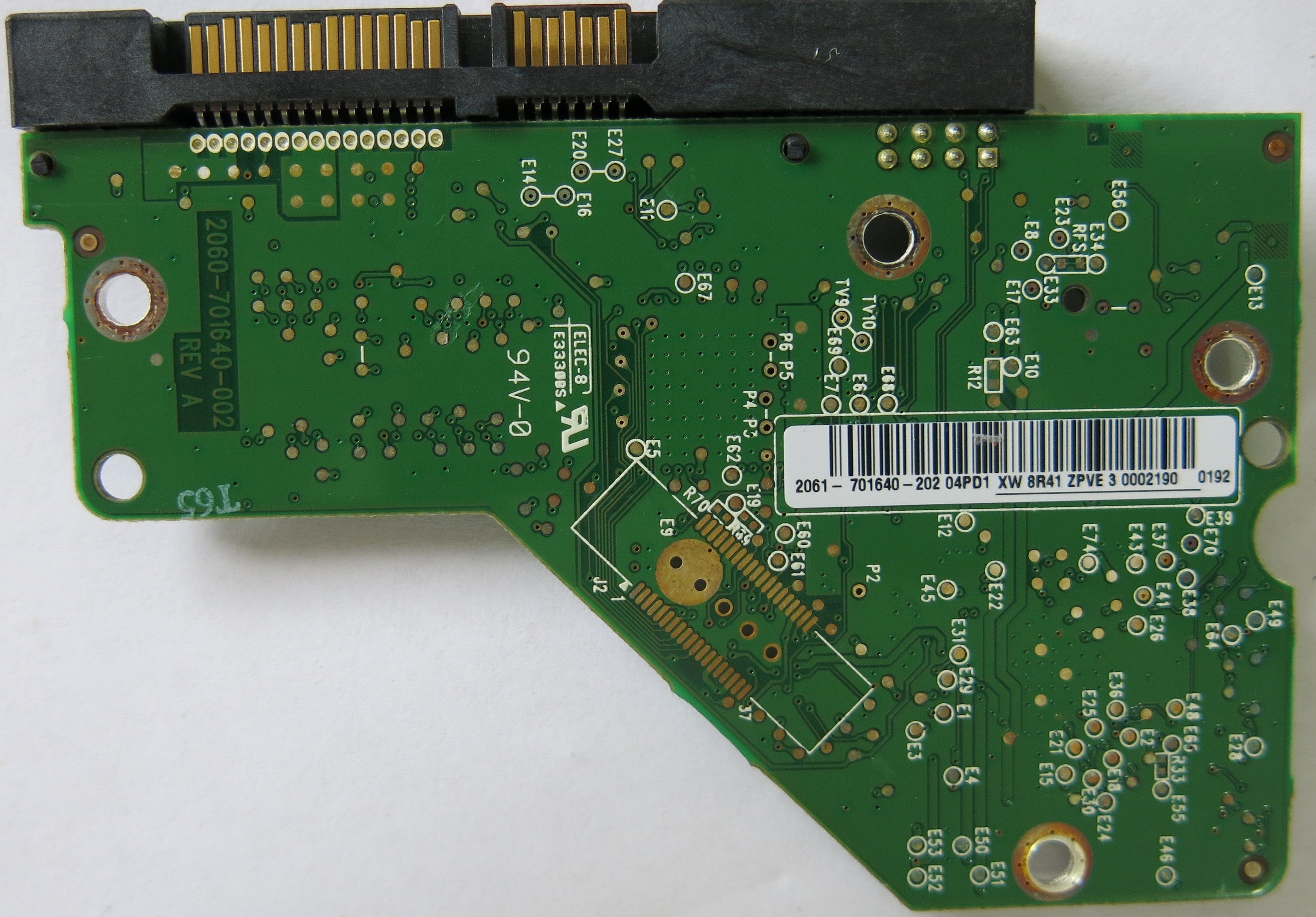 WESTERN DIGITAL WD5000AAKS-00V1A0 2060-701640-002 REV A PCB
