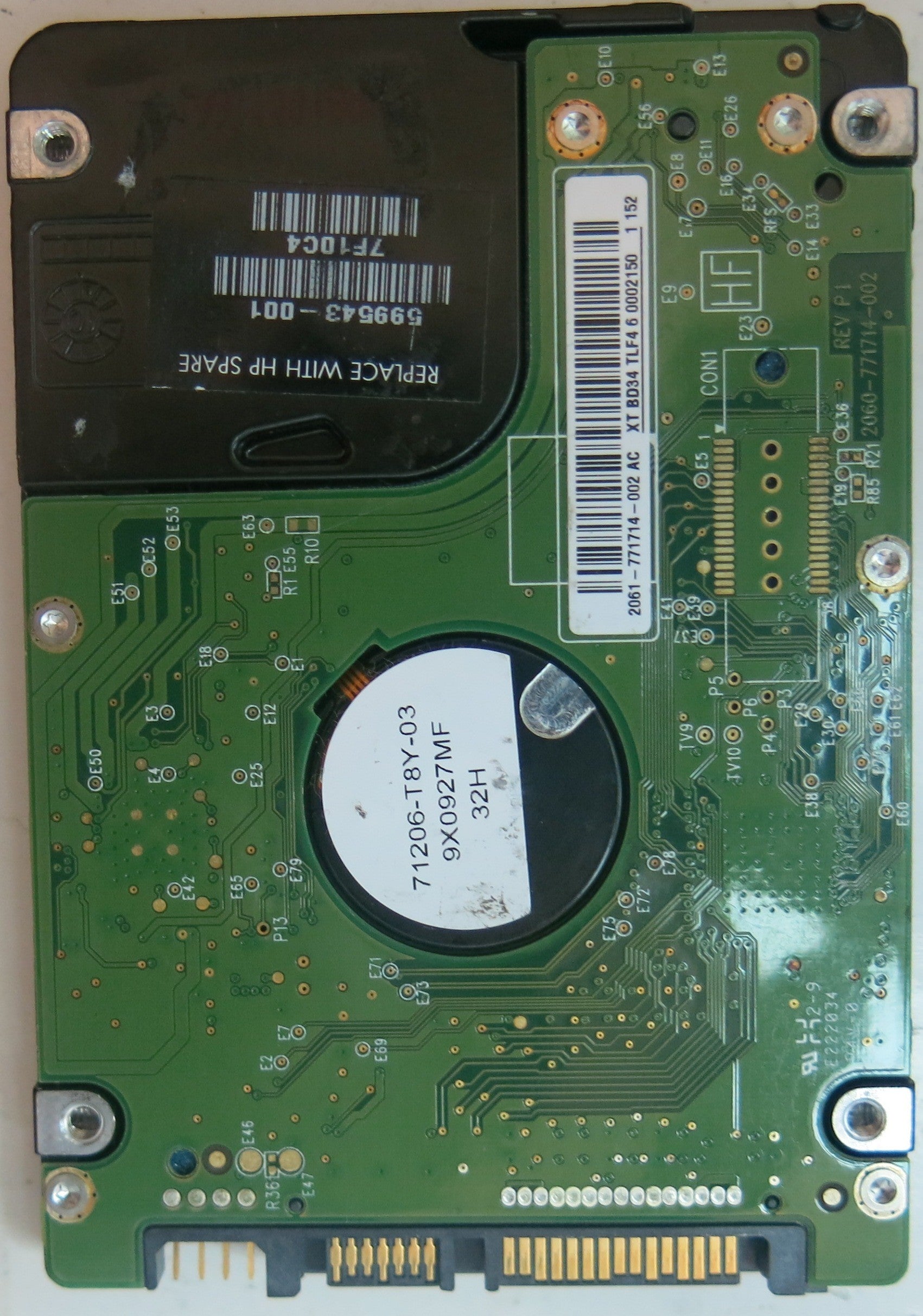 WD5000BEKT-60KA9T0, PCB: 2060-771714-002 REV P1, SERIAL NUMBER: WX41A8014679, 500GB,