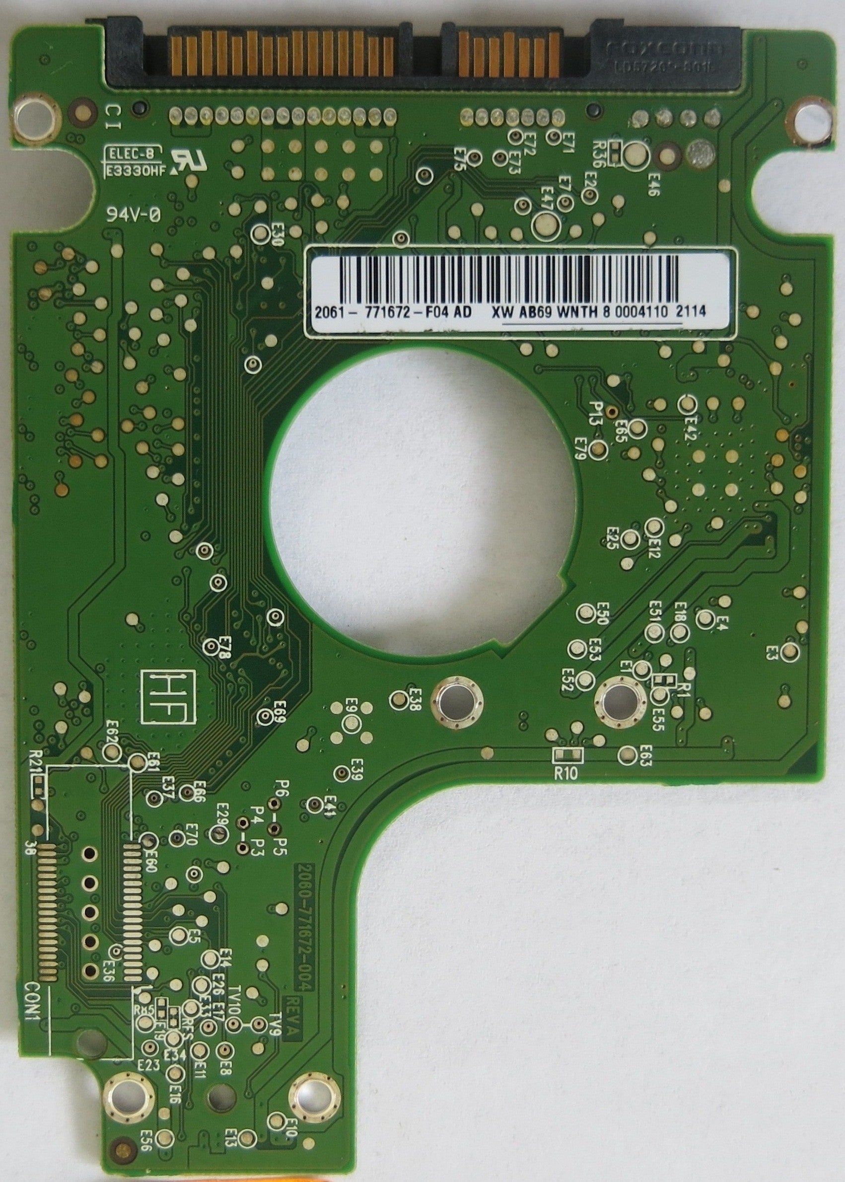 WESTERN DIGITAL WD5000BEVT-00A0RT DCM DAOT2BB 2026-771672-004 REV A PCB