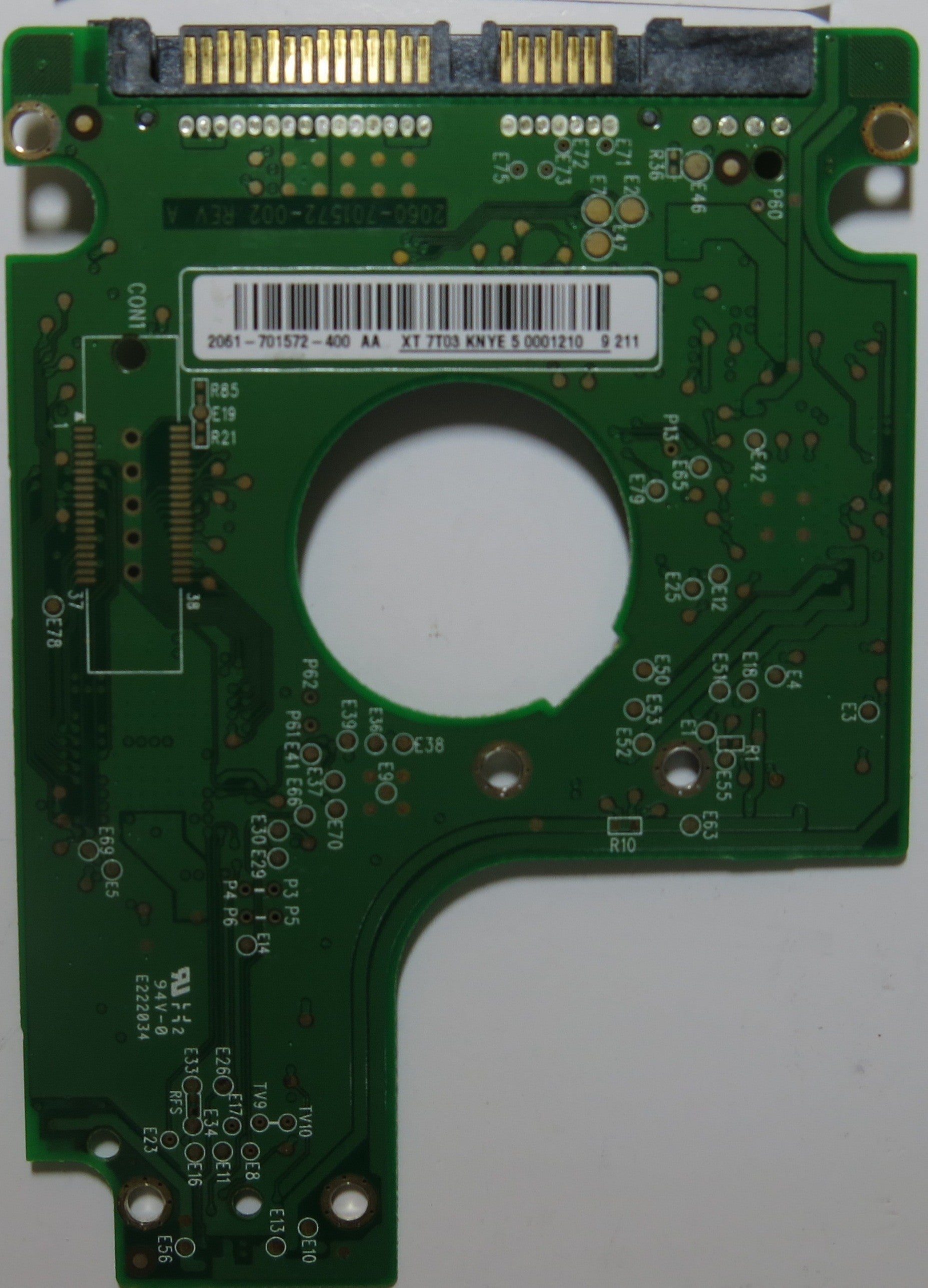 WESTERN DIGITAL WD5000BEVT-00ZAT0 2060-701572-002 REV A PCB