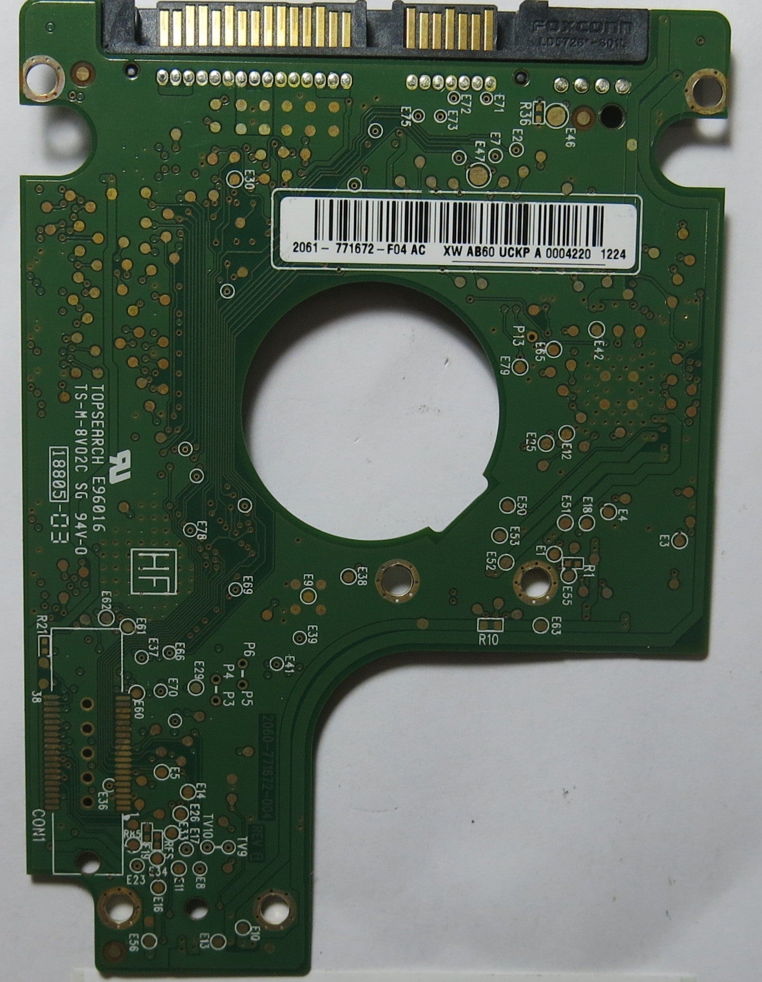 WESTERN DIGITAL WD5000BEVT-60A0RT0 2060-771672-004 PCB
