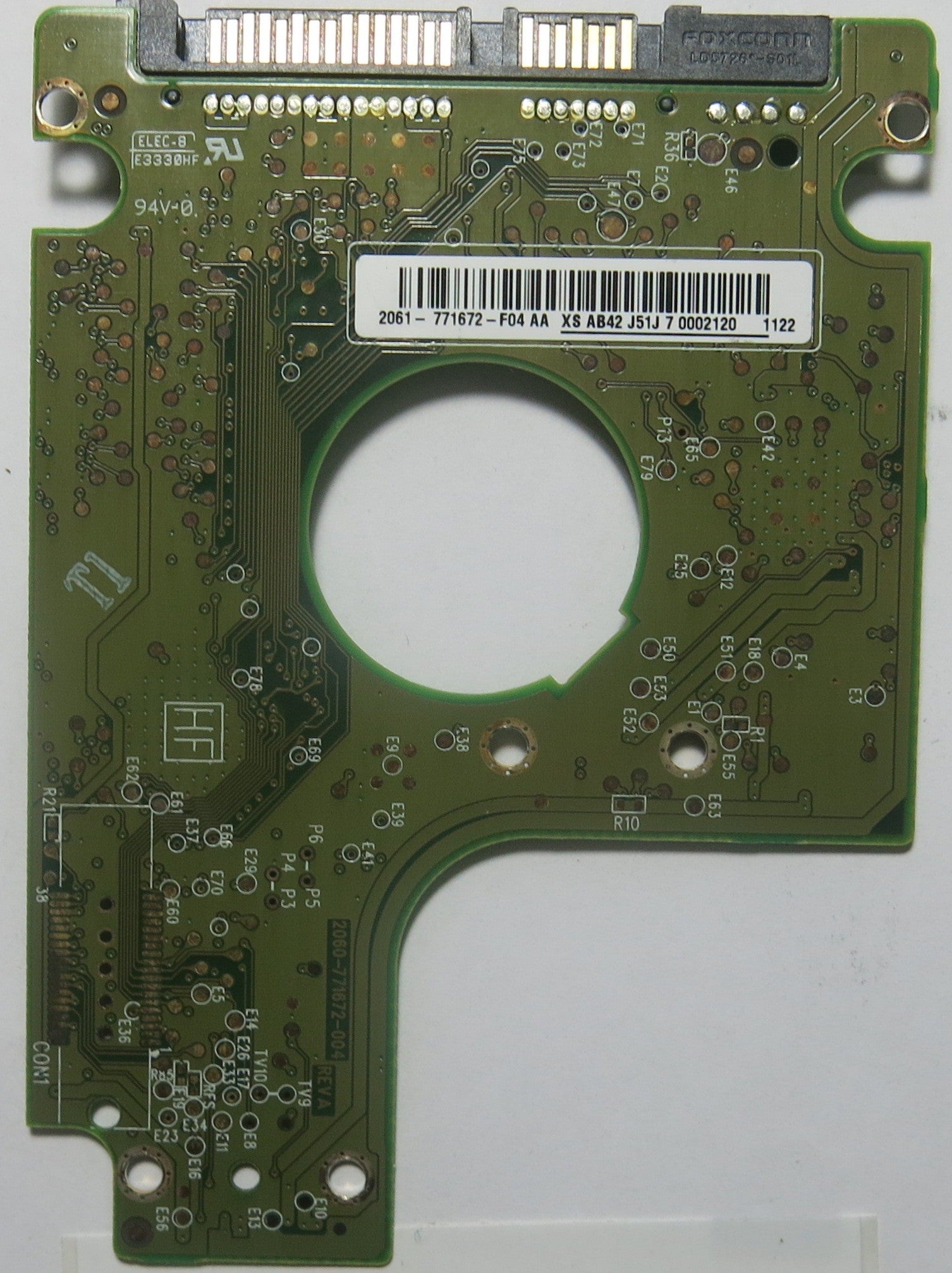 WESTERN DIGITAL WD5000BEVT-60A0RT0 2060-771672-004 REV A PCB