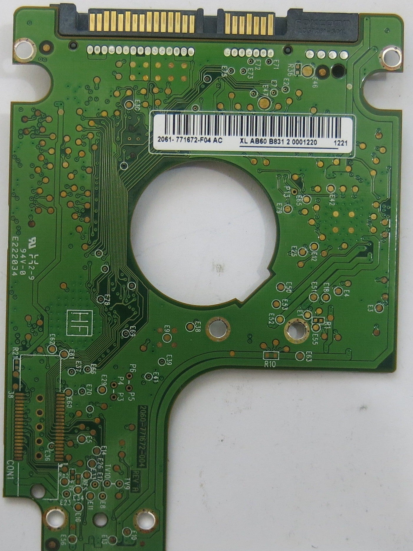 WESTERN DIGITAL WD5000BEVT-60A0RT0 2060-771672-004 REV A PCB