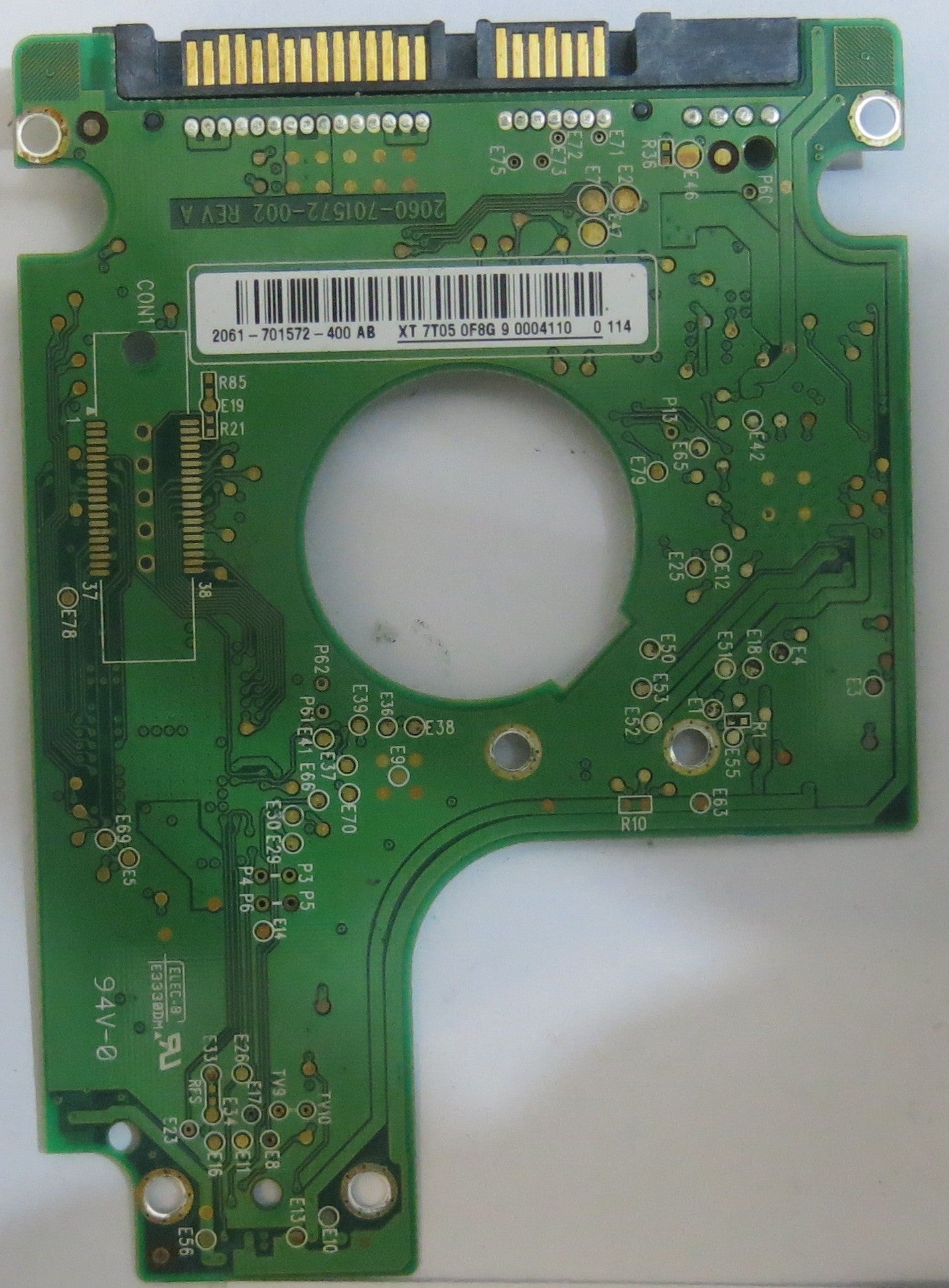 WESTERN DIGITAL WD5000BEVT-60ZAT1 2060-701572-002 REV A PCB