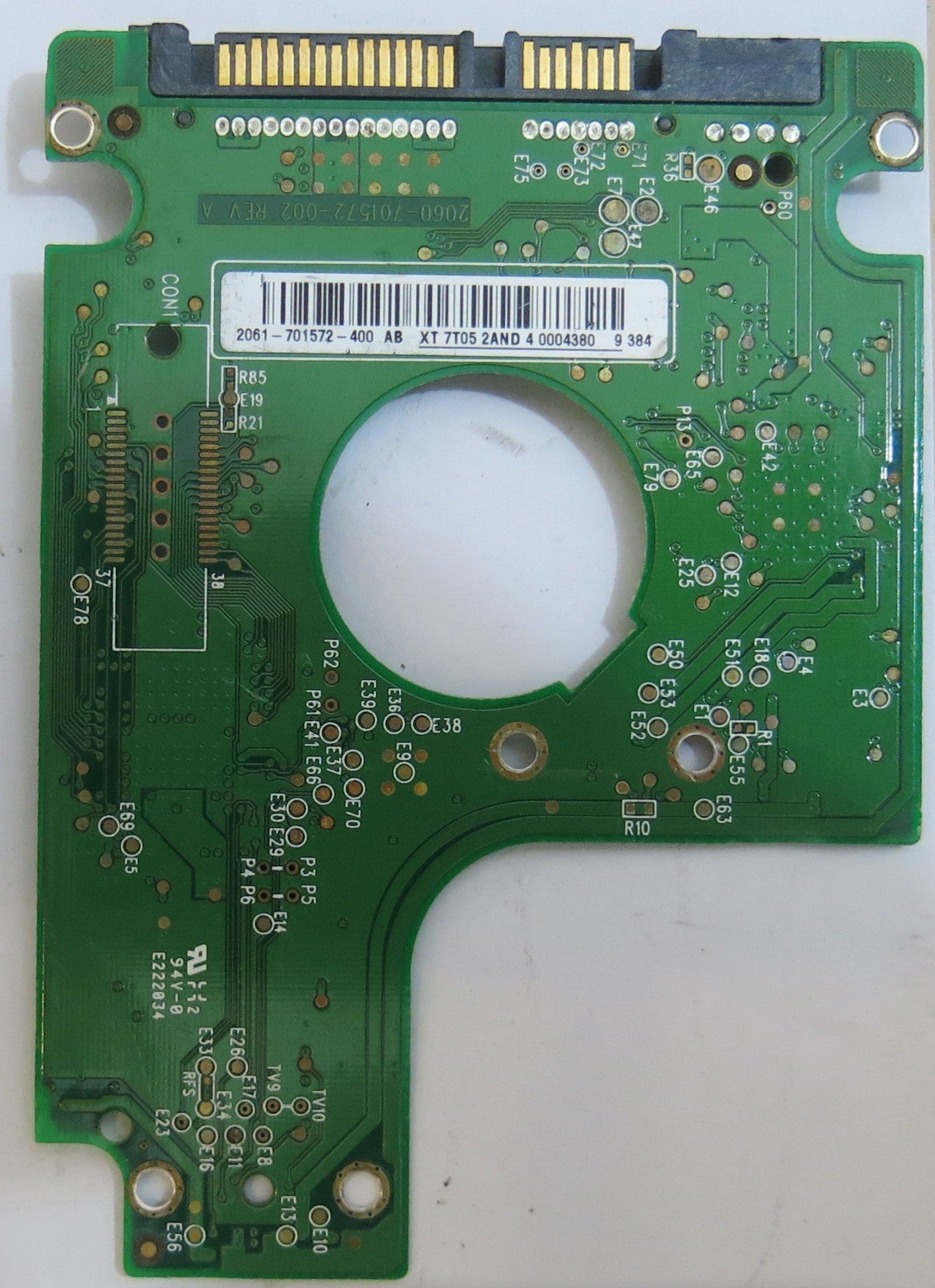 WESTERN DIGITAL WD5000BEVT-60ZAT1 2060-701572-002 REV A PCB