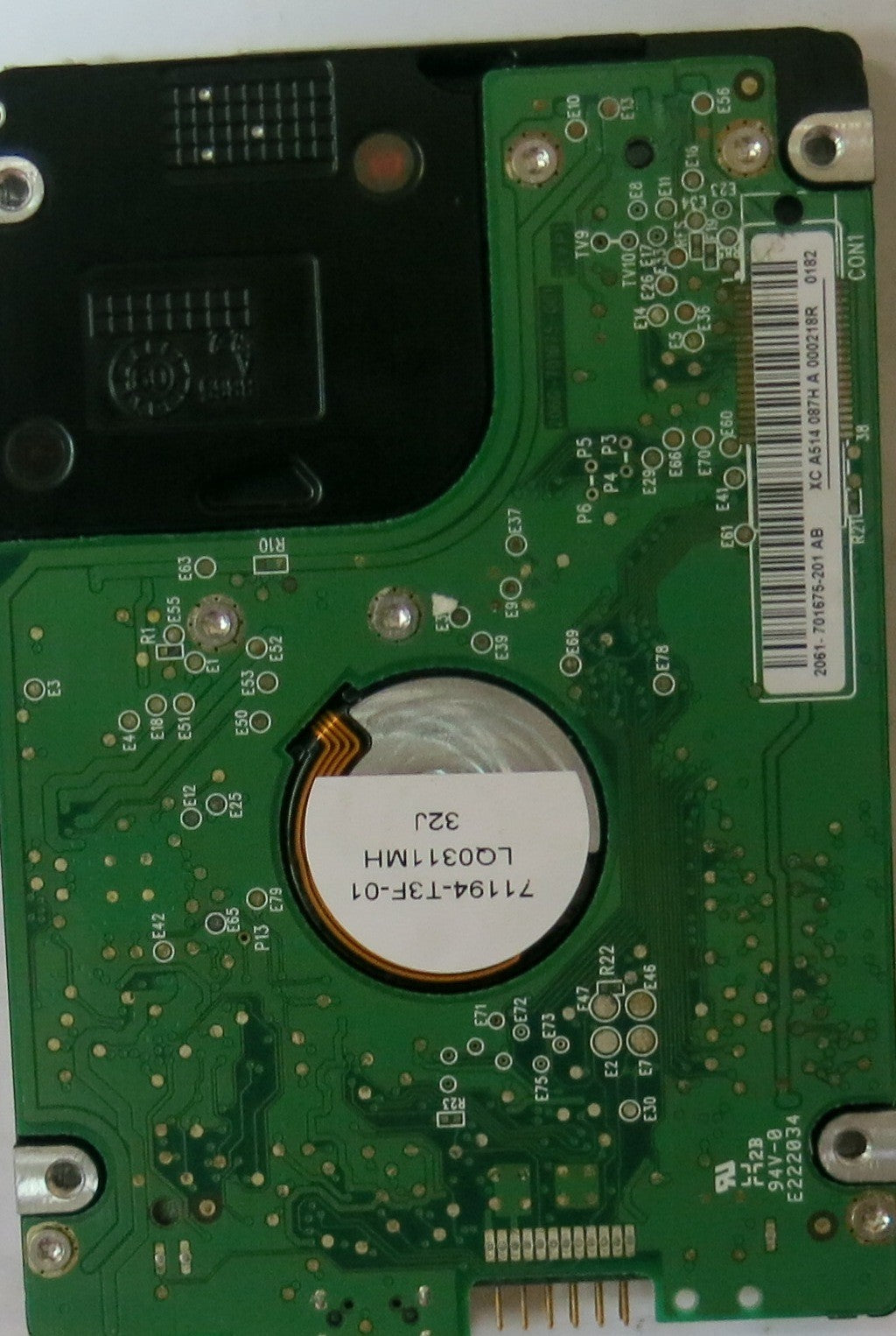 WESTERN DIGITAL WD5000BMVV'11A1CS0 PN FW HANTJBB 500,GB
