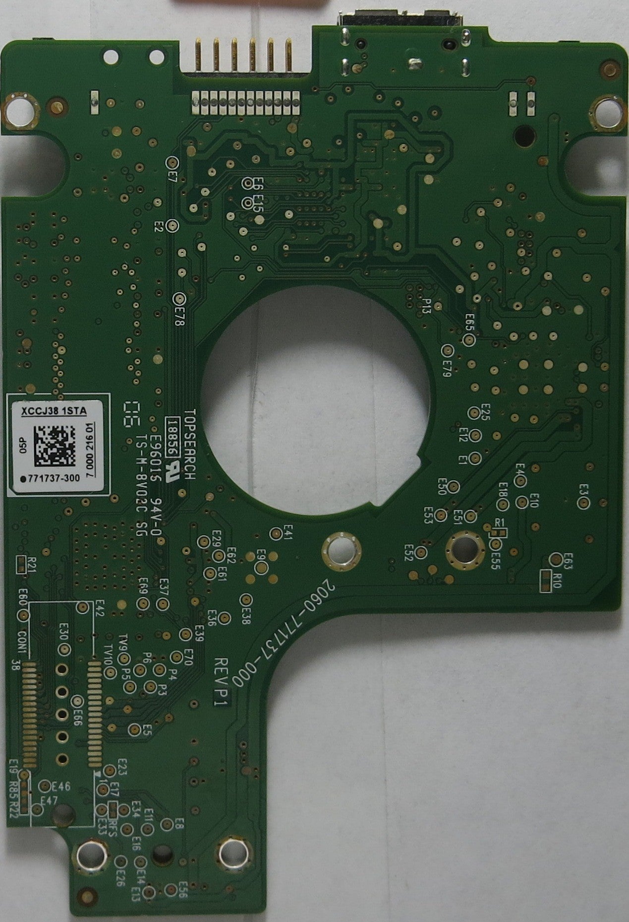 WESTERN DIGITAL WD5000BMVW-11AMCS0 P/N WD5000BMVW-11AMCS0 2060-771737-000 REV P1 PCB