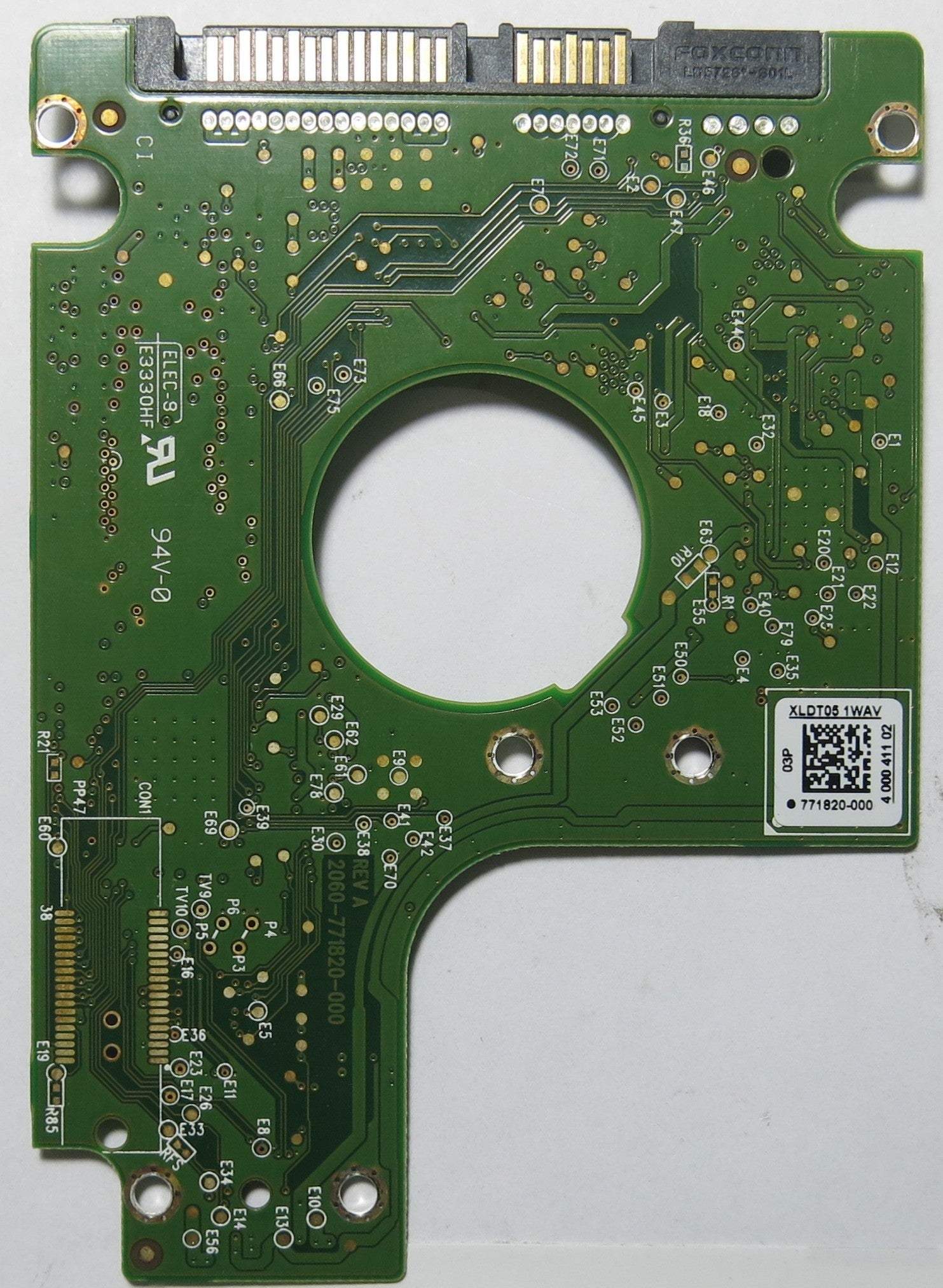 WESTERN DIGITAL WD5000BPVT-00HXZT3 2060-771820-000 PCB