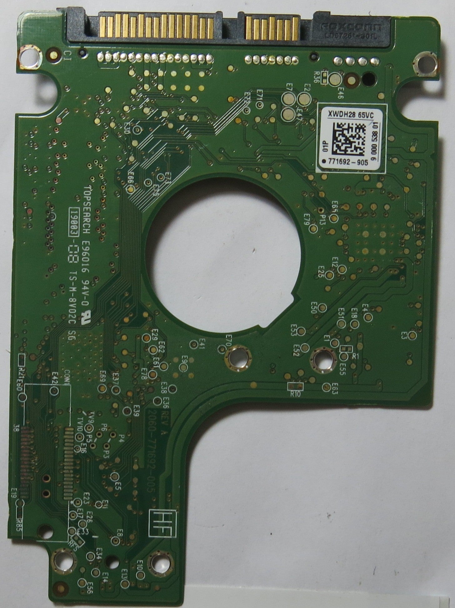 WESTERN DIGITAL WD5000BPVT-22HXZT1 2060-771692-005 PCB