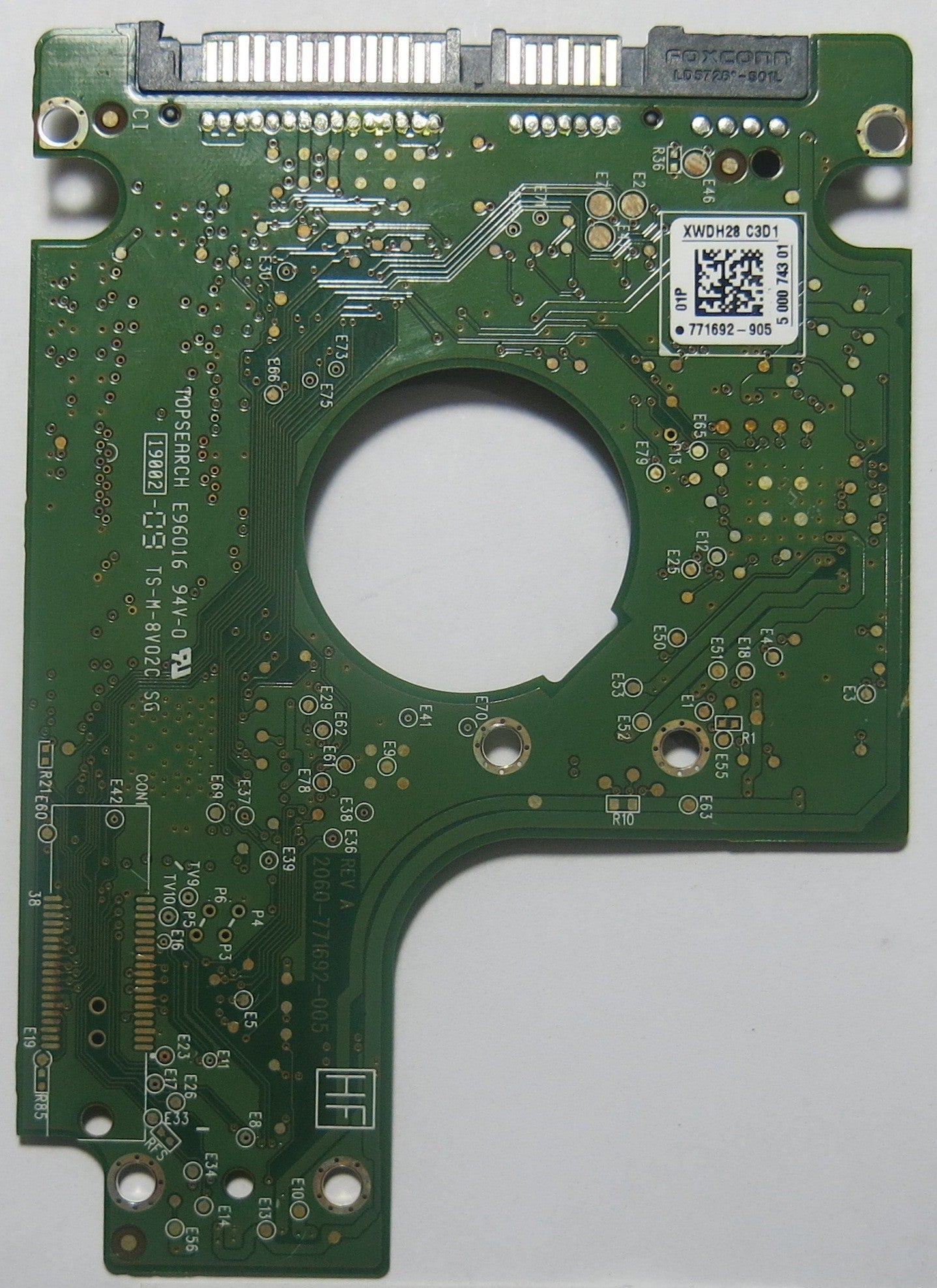 WESTERN DIGITAL WD5000BPVT-22HXZT1 2060-771692-005 REV A PCB