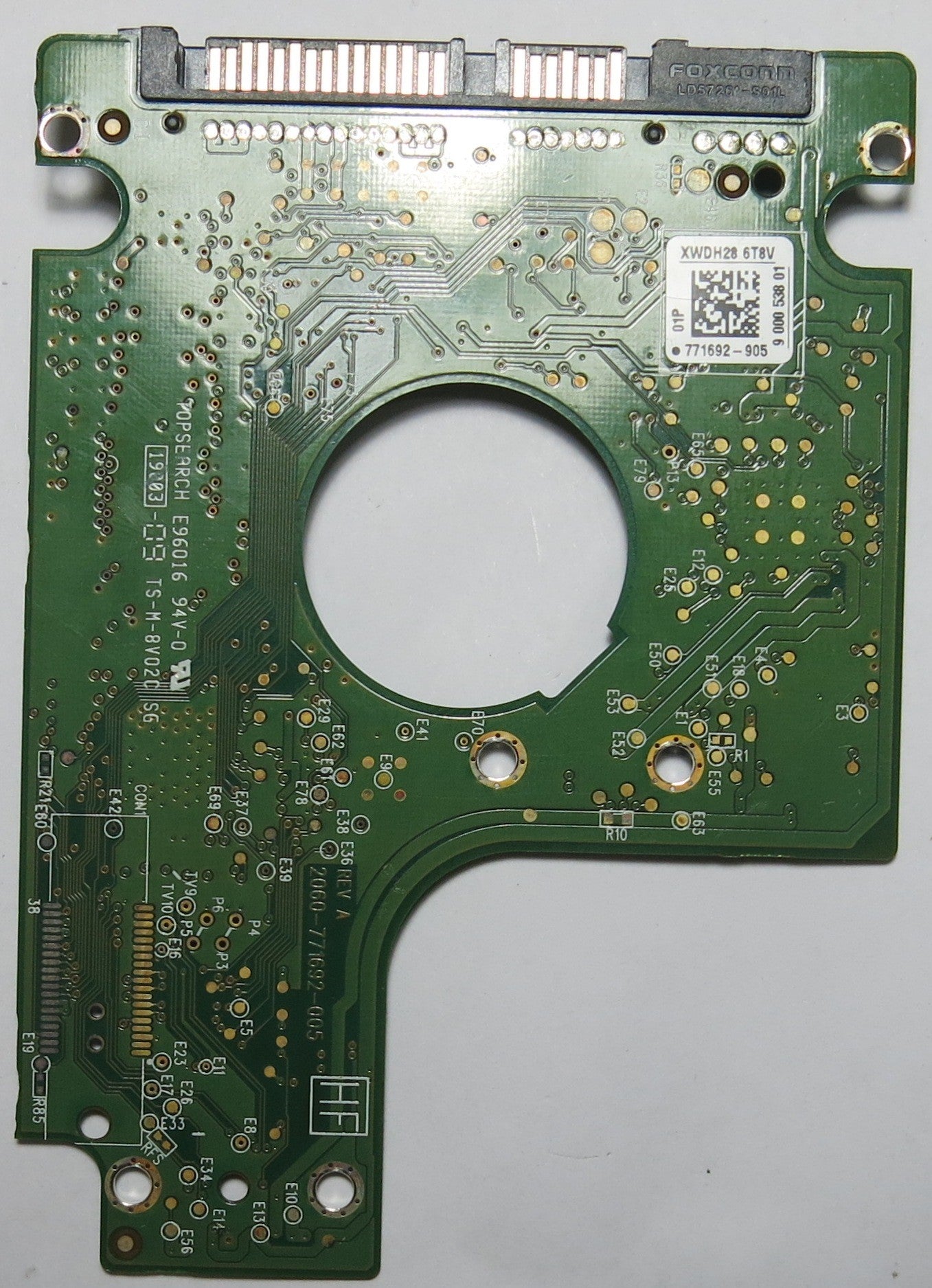 WESTERN DIGITAL WD5000BPVT-22HXZT1 2060-771692-005 REV A PCB