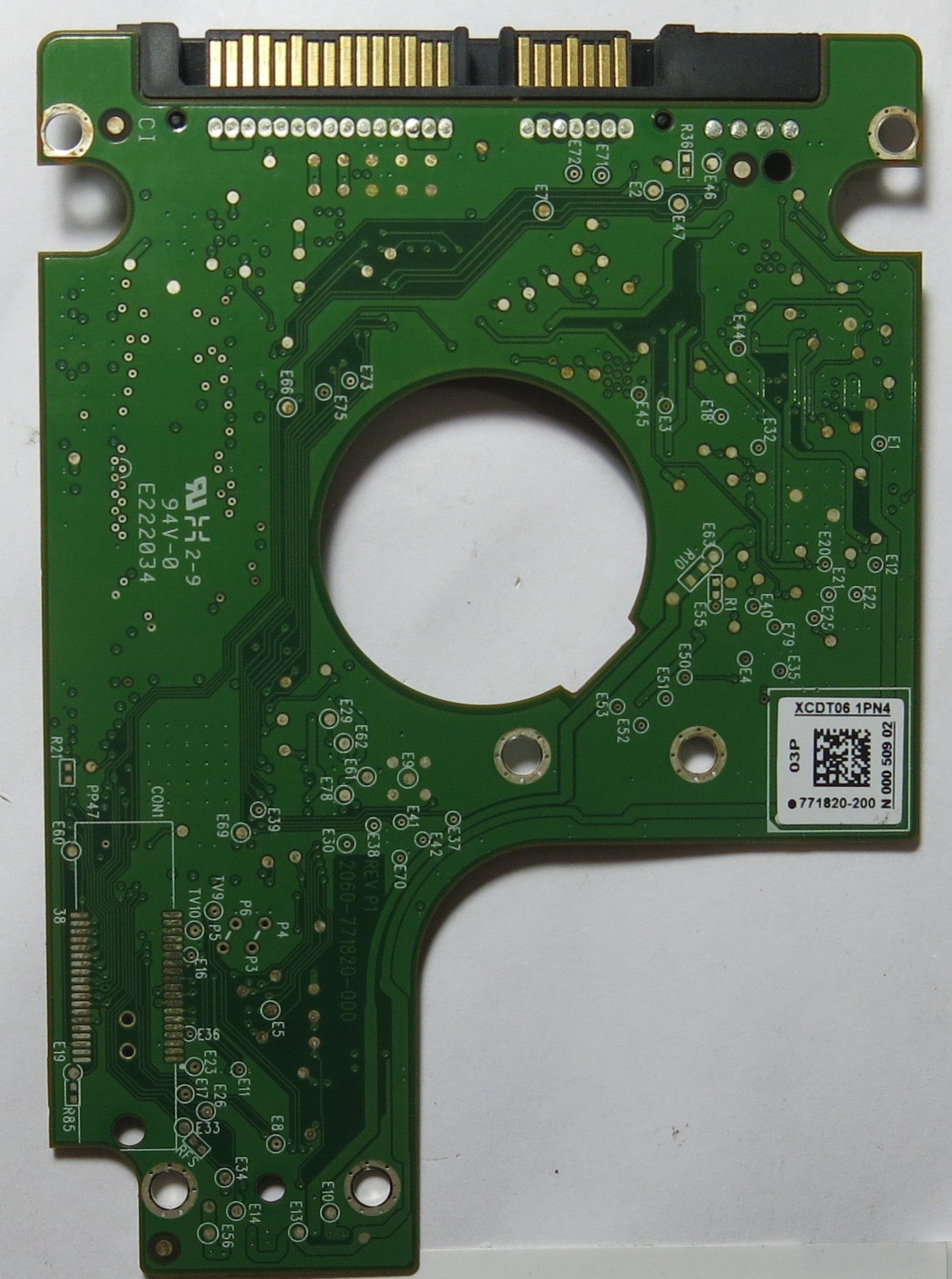 WESTERN DIGITAL WD5000BPVT-22HXZT3 2060-771820-000 PCB