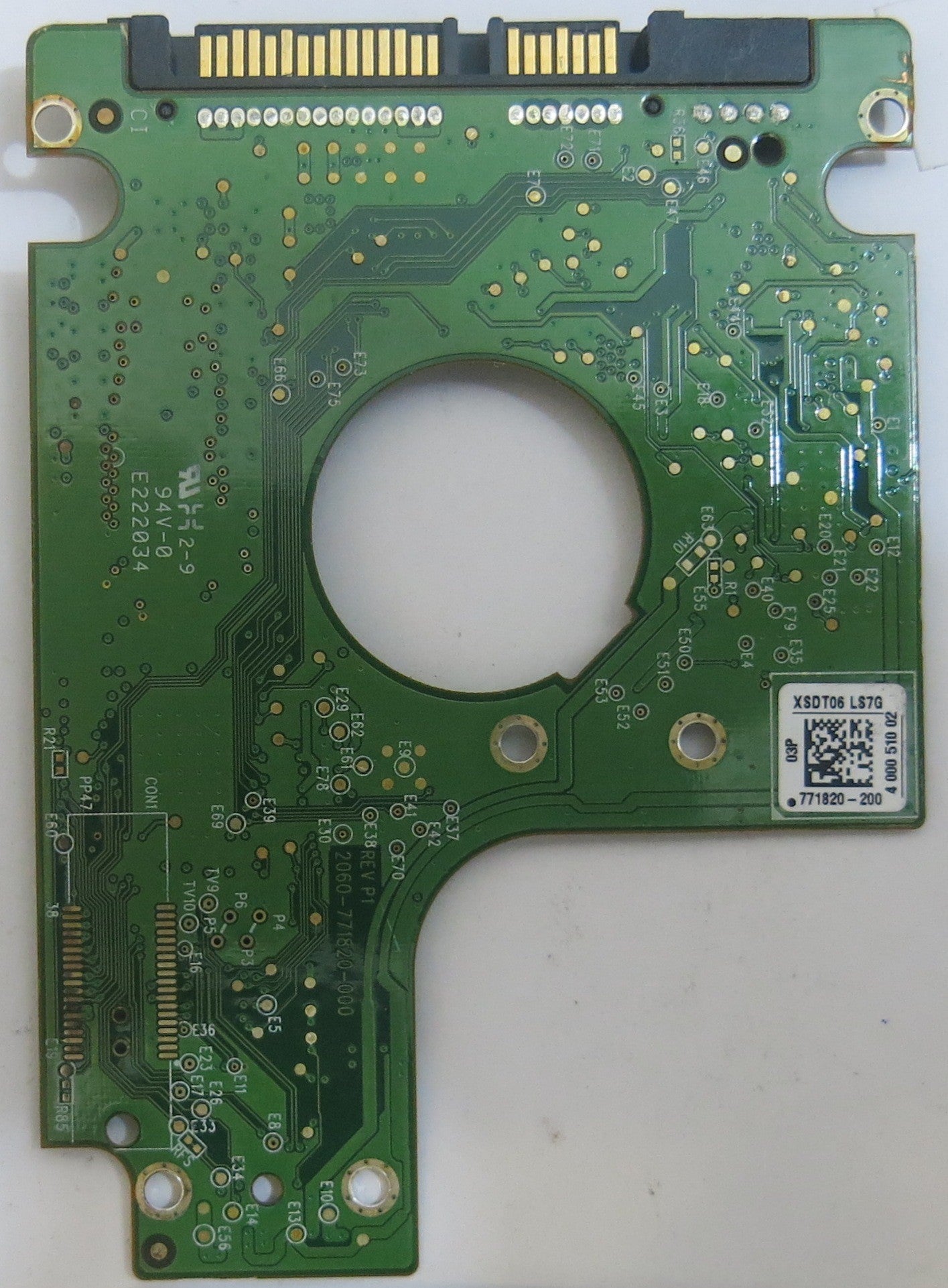 WESTERN DIGITAL WD5000BPVT-22HXZT3 2060-771820-000 PCB