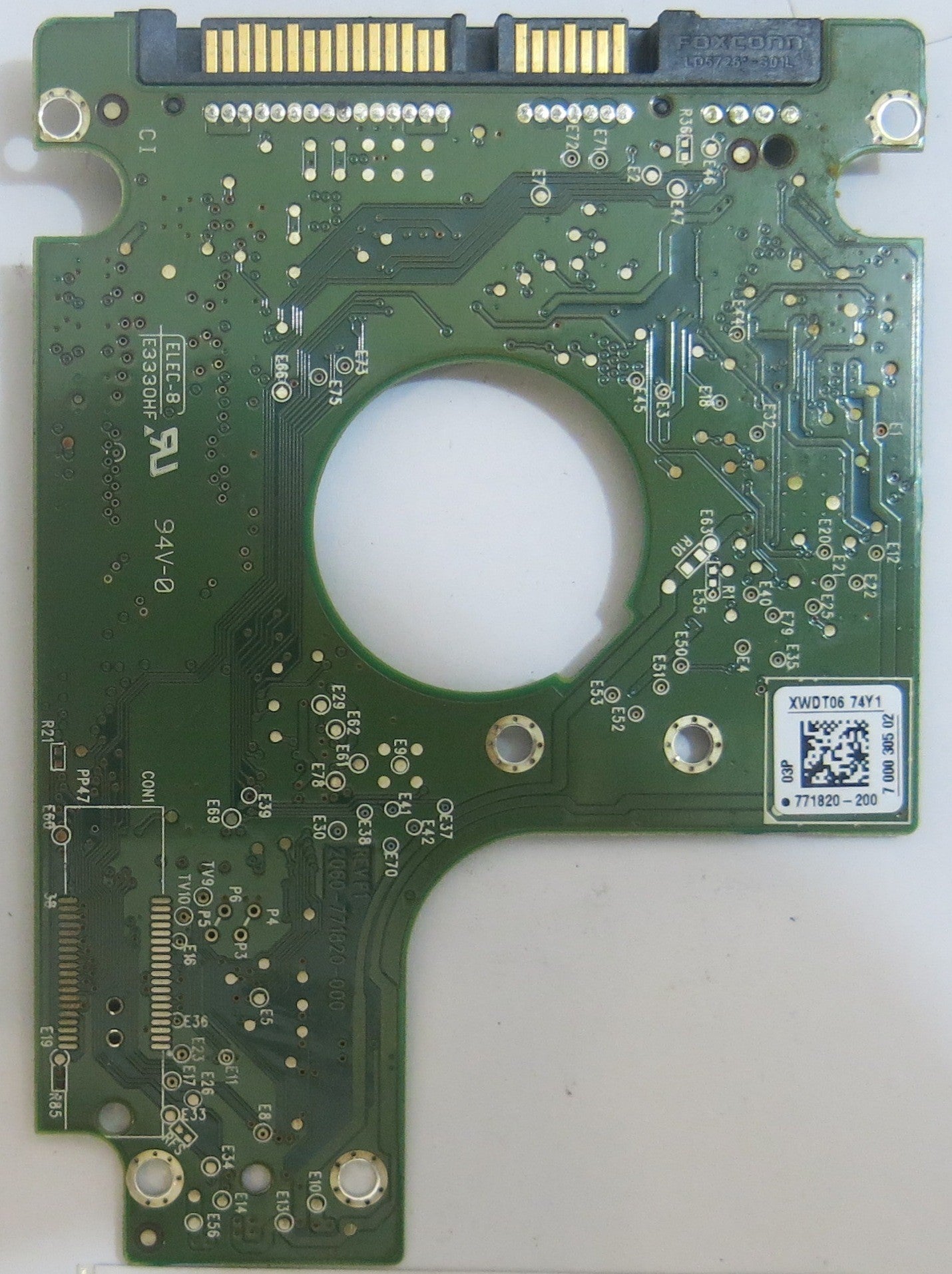 WESTERN DIGITAL WD5000BPVT-22HXZT3 2060-771820-000 REV P1 PCB