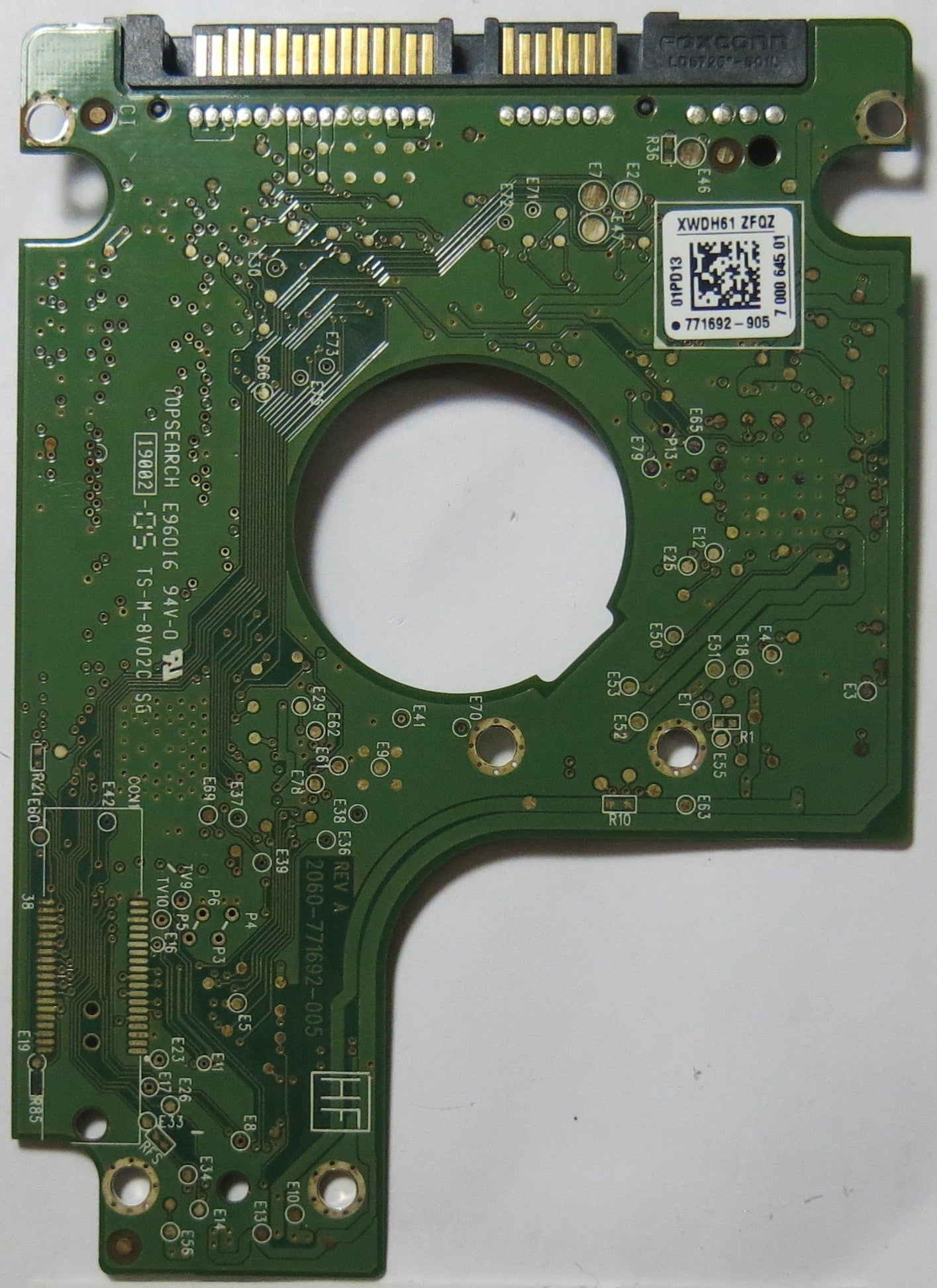 WESTERN DIGITAL WD5000BPVT-60HXZT1 2060-771692-005 PCB