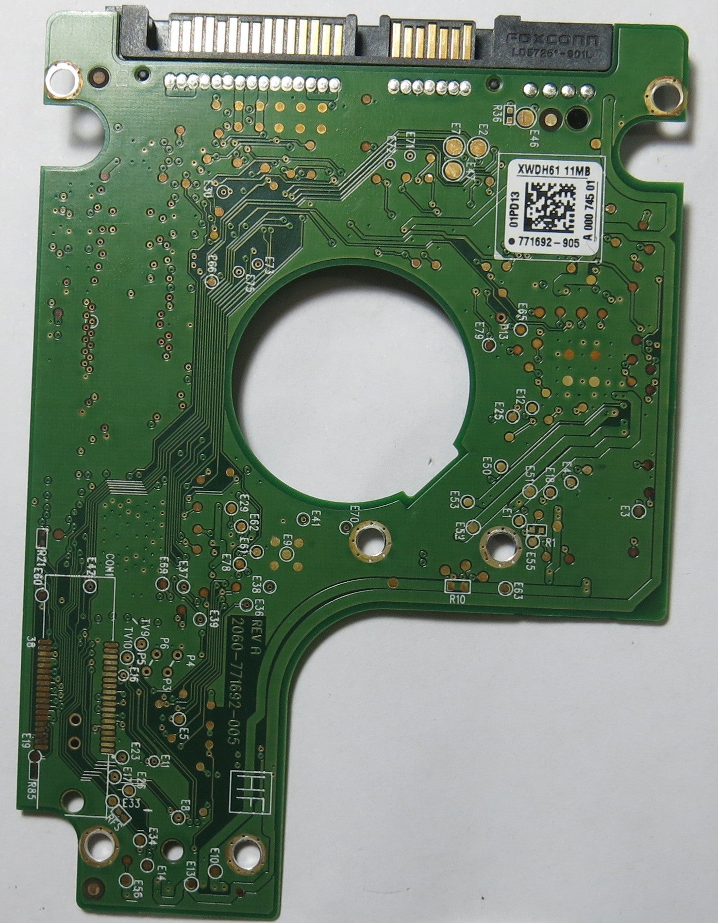 WESTERN DIGITAL WD5000BPVT-60HXZT1 2060-771692-005 REV A PCB