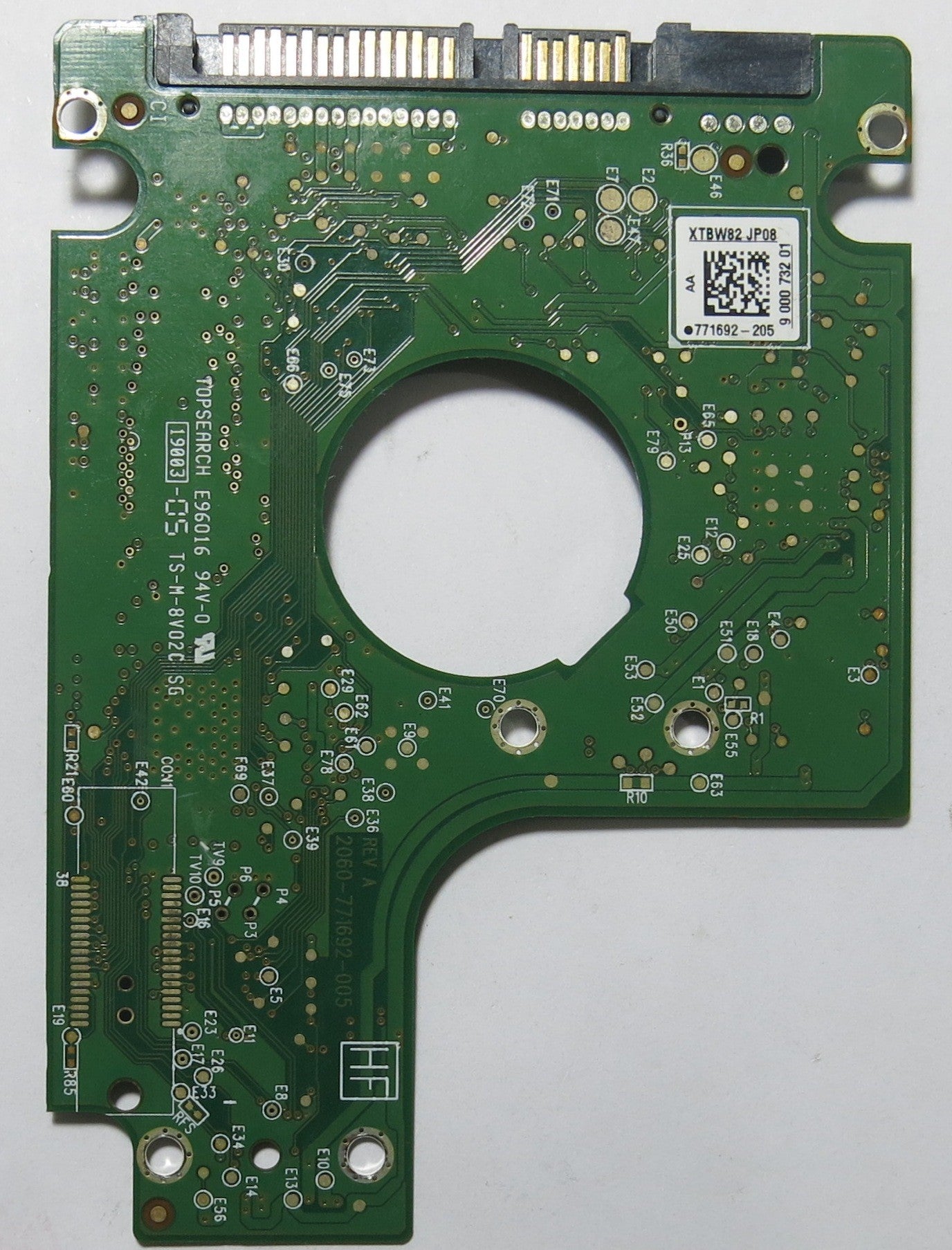 WESTERN DIGITAL WD5000BPVT-80HXZT1 2060-771692-005 PCB