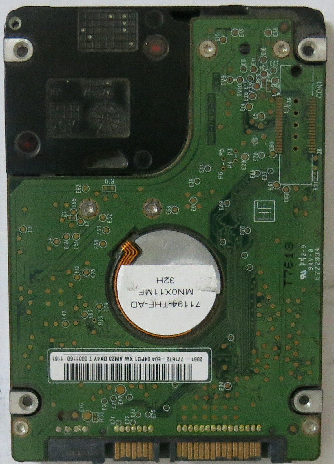 WD5000BUDT-63G8FY0, PCB: 2060-771672-004 REV A, SERIAL NUMBER: WX21AA0H4863 , FW HBNTJBN , 500-GB