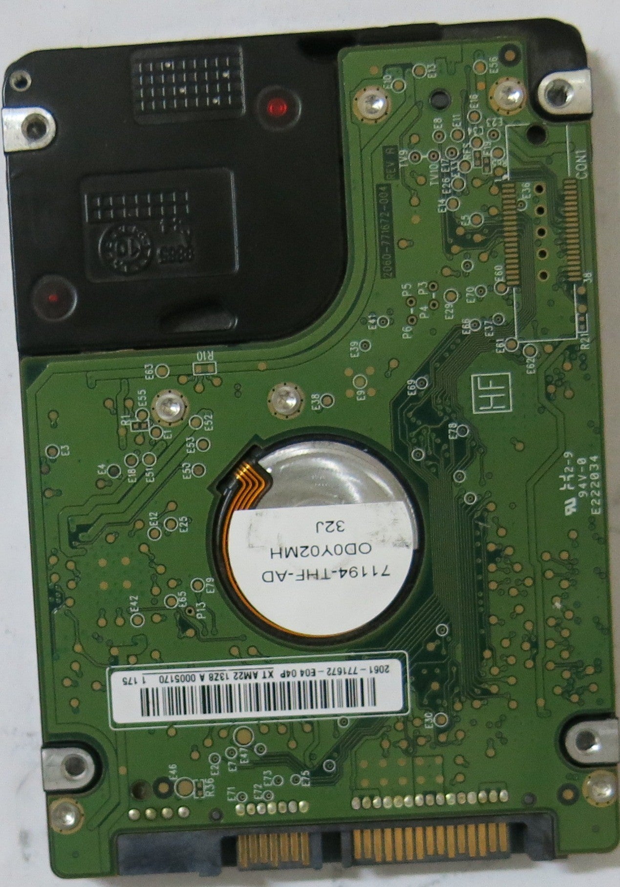 WD5000BUDT-63G8FY0 , PCB: 2060-771672-004 REV A, SERIAL NUMBER: WXK1AA0S1790, FW:HBNTJBNB, 500-GB
