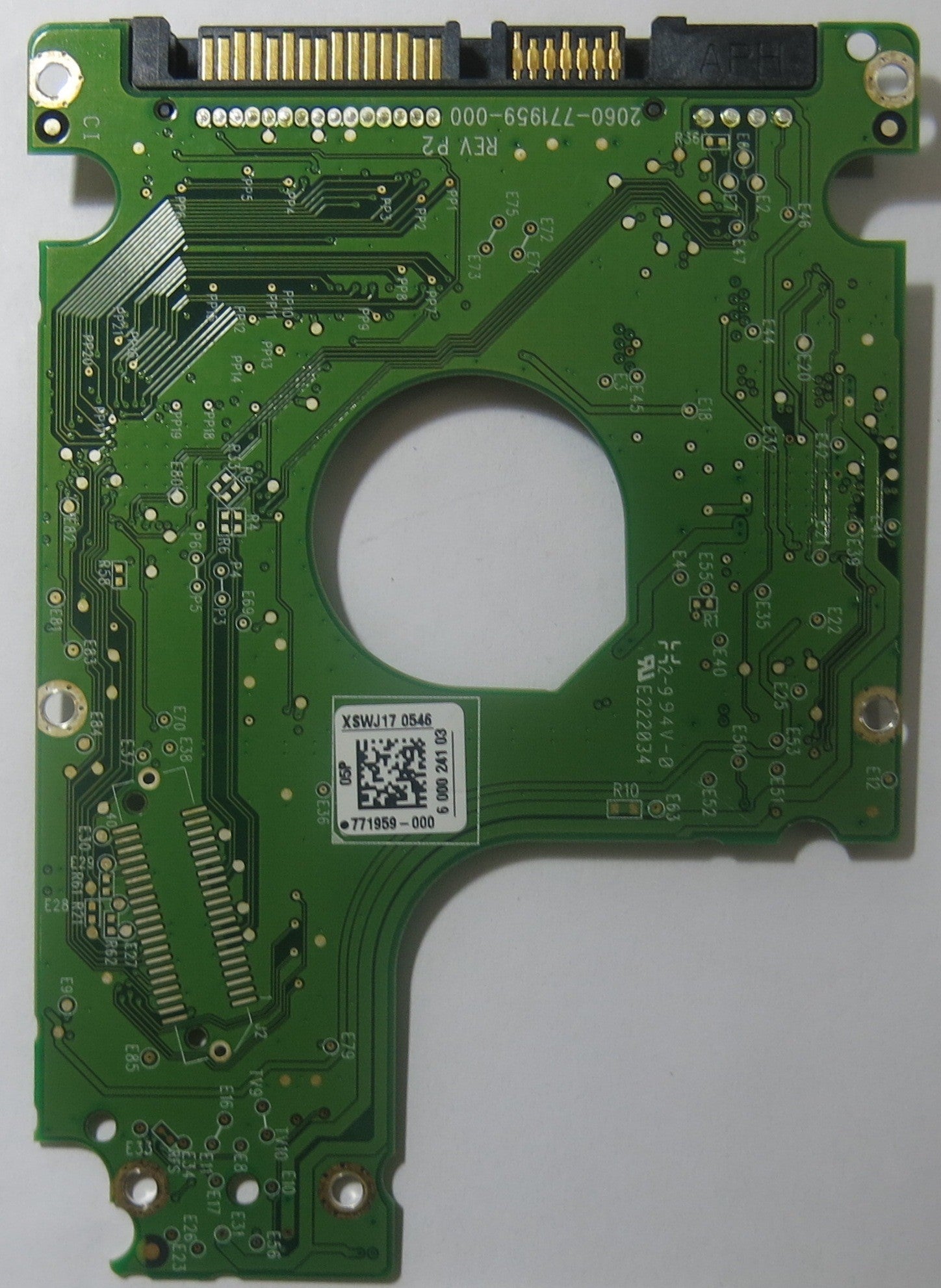 WESTERN DIGITAL WD5000LPVX-00V0TT0 2060-771959-000 REV P2 PCB