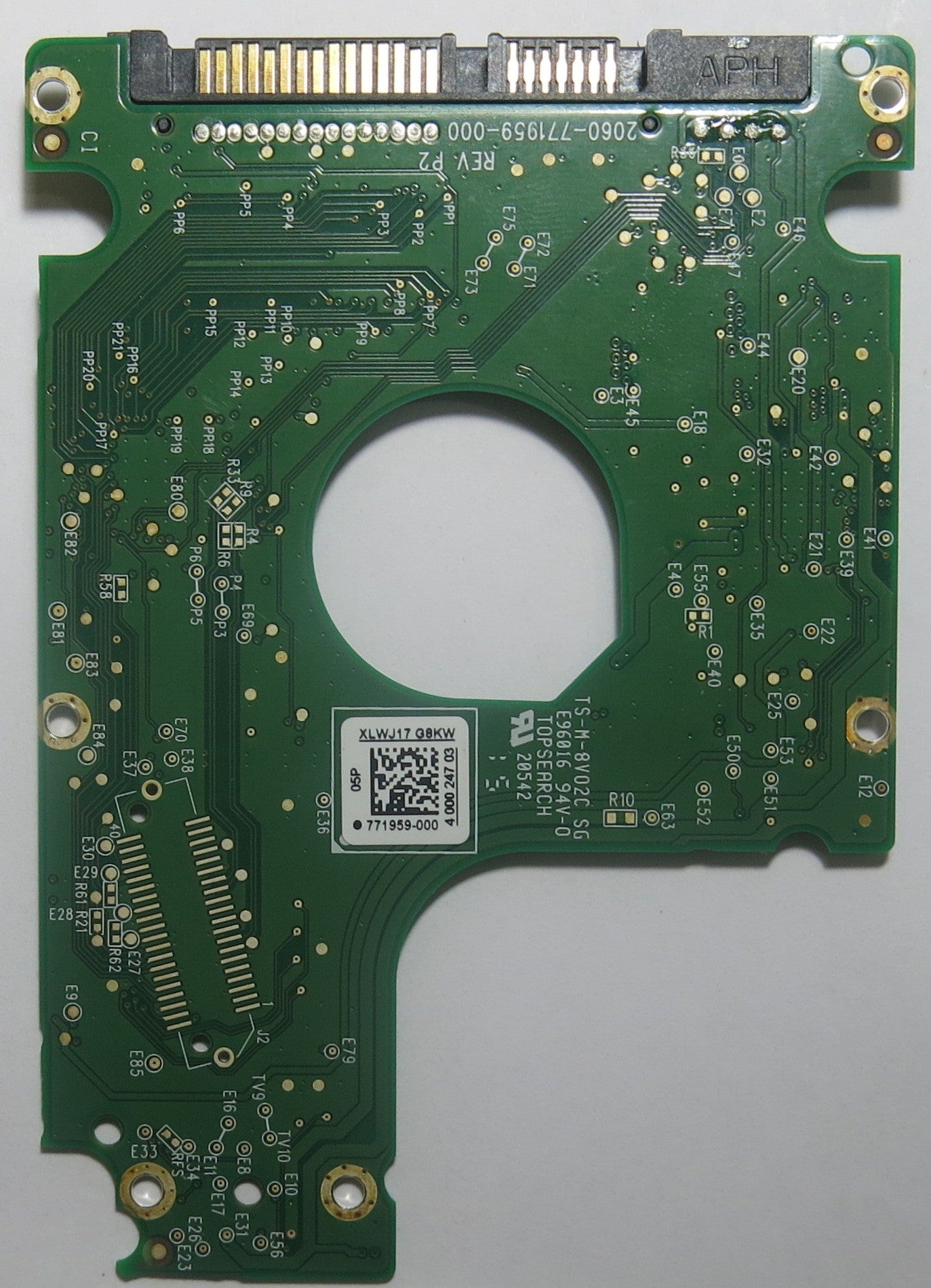 WESTERN DIGITAL WD5000LPVX-00V0TT0 2060-771959-000 REV P2 PCB