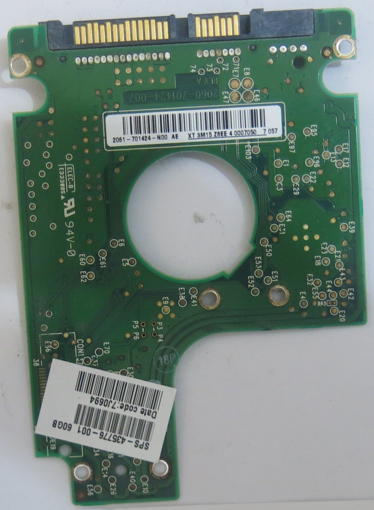 WESTERN DIGITAL WD600BEVS-60LAT0 2060-701424-007 REV A PCB
