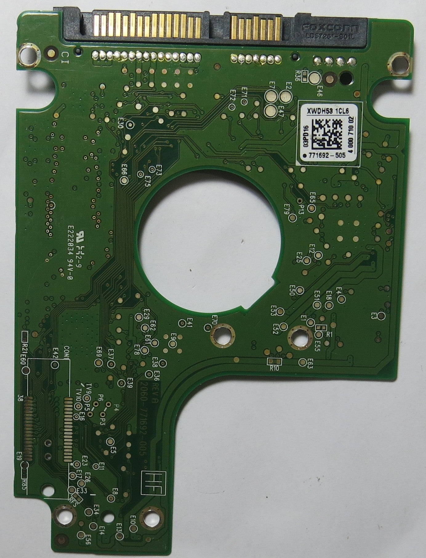 WESTERN DIGITAL WD6400BPVT-00HXZT1 2060-771692-005 PCB