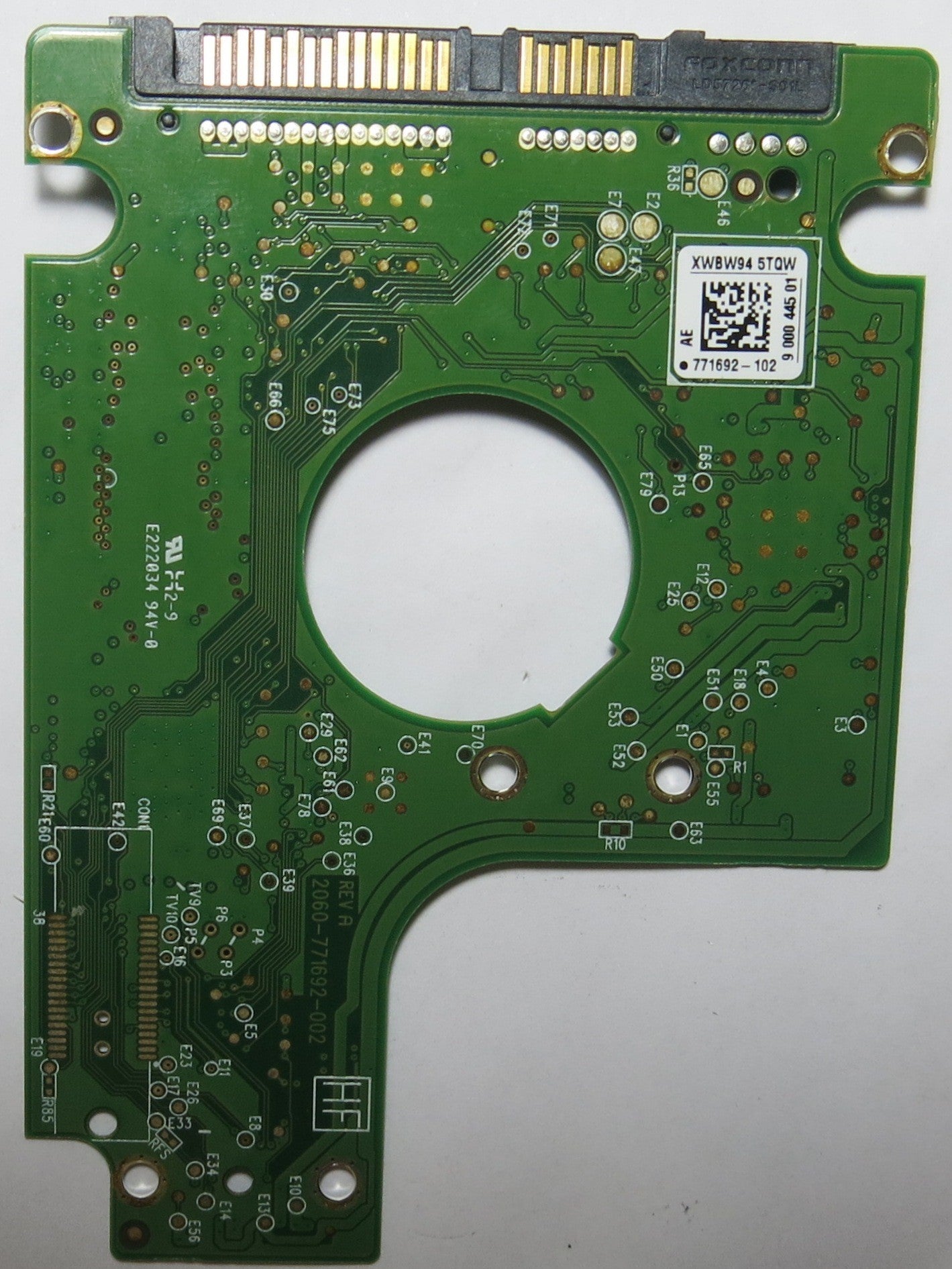 WESTERN DIGITAL WD6400BPVT-60HXZT1 2060-771692-002 PCB