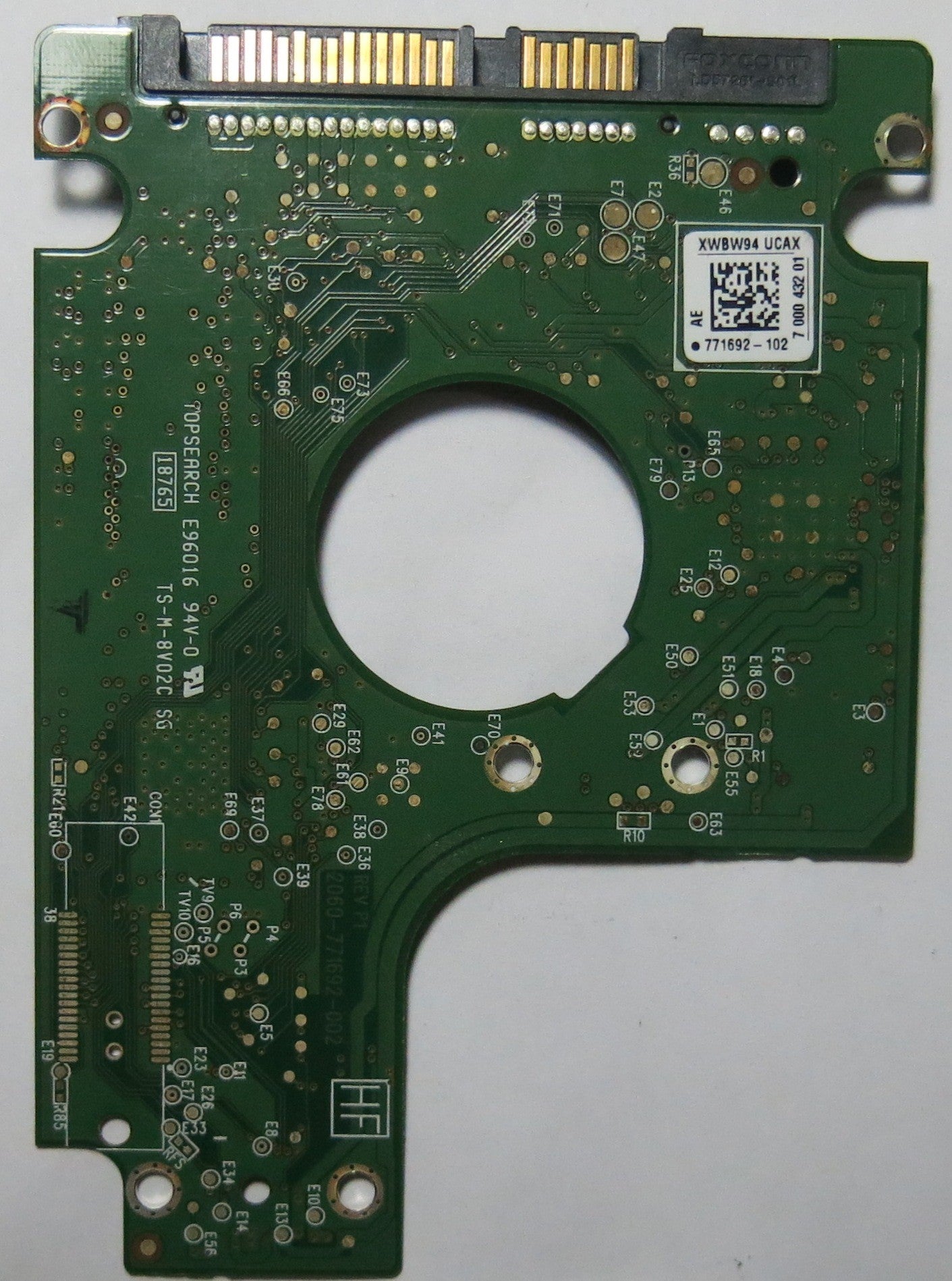 WESTERN DIGITAL WD7500BPVT-60HXZT1 2060--771692-002 PCB